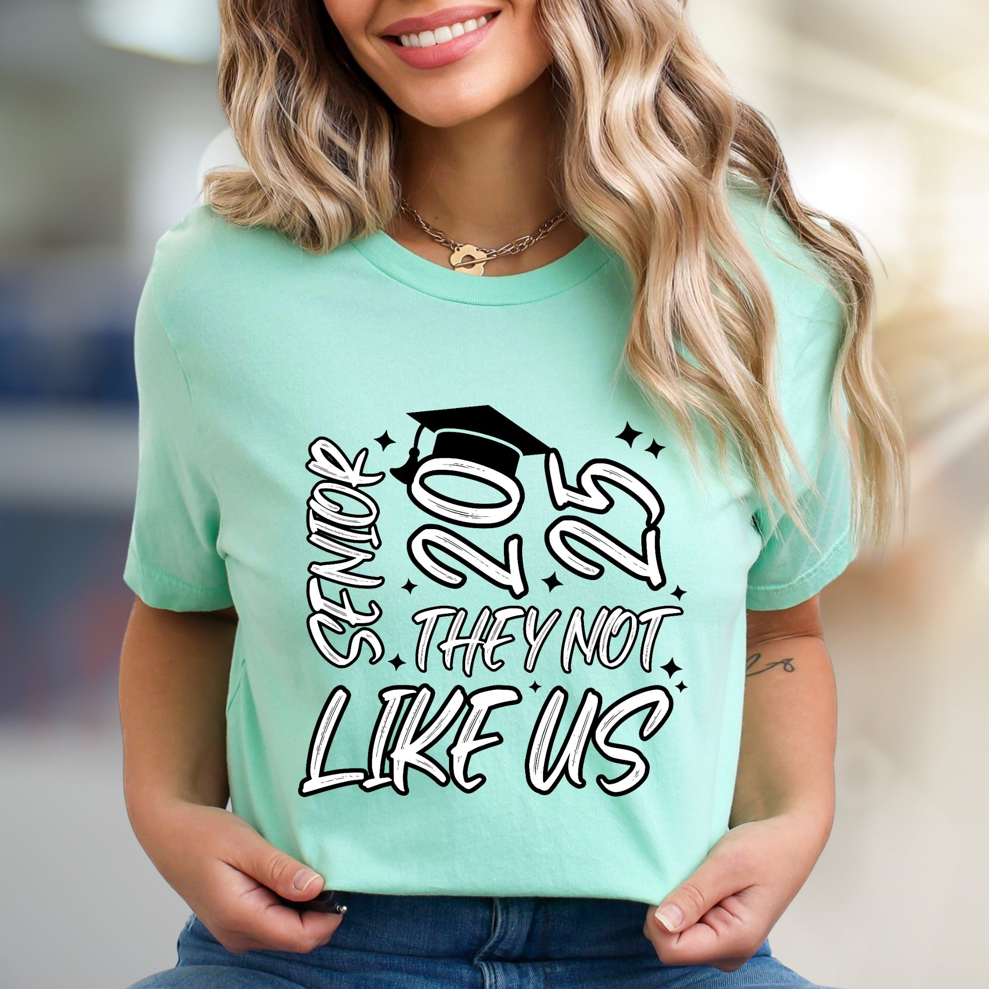Senior 20 They Not Like Us Cap - Graduation Spirit Graphic Tee, Statement Pick for Graduates