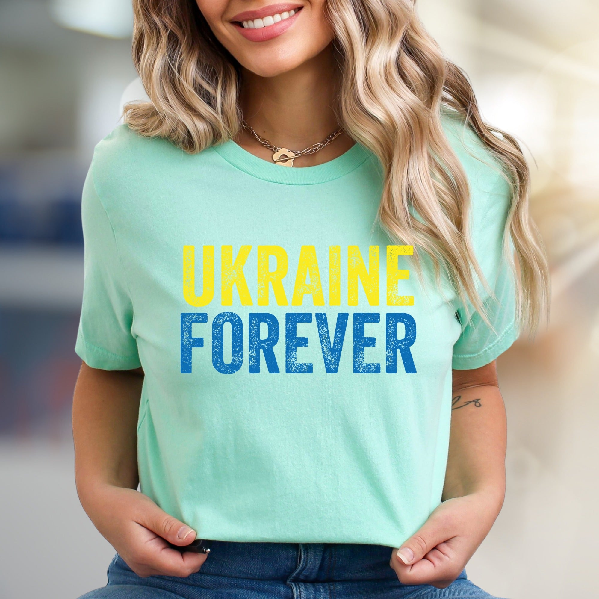"Ukraine Forever" Patriotic Graphic Tee, a Statement Pick for Supporters
