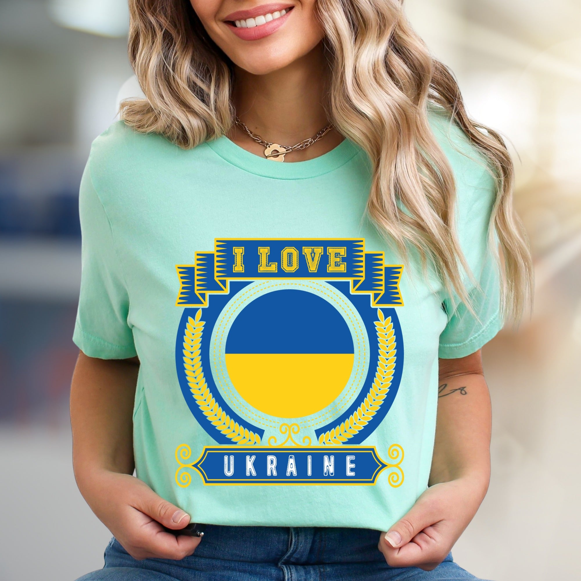 "I Love Ukraine" Patriot Flag Graphic Tee, a Heritage Pick for Supporters