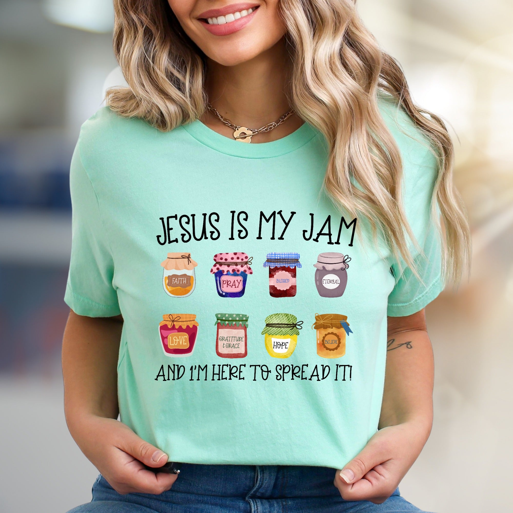 "Jesus Is My Jam" Christian Faith Graphic Tee, A Spiritual Statement for Believers