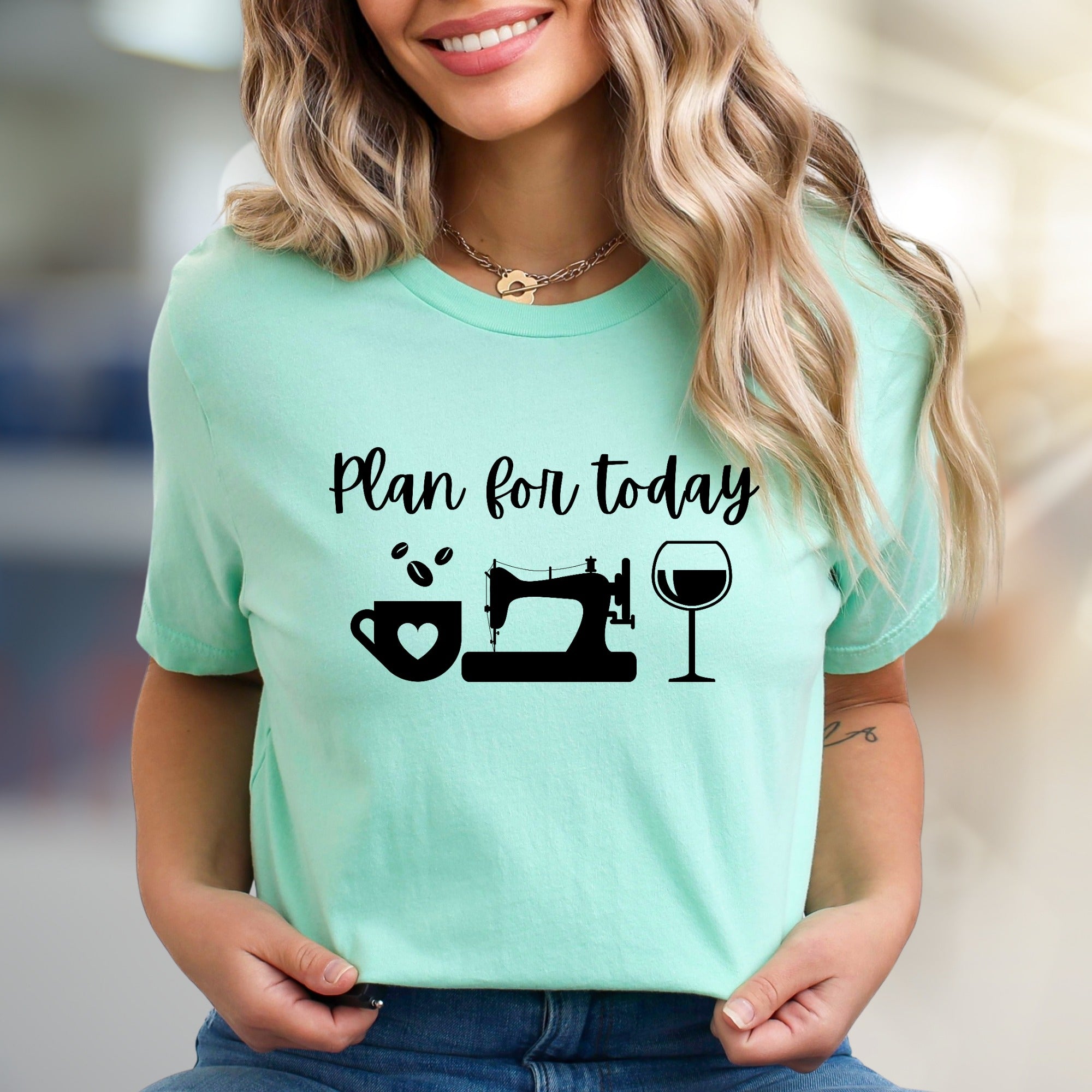 "Plan for today" Crafter's Delight Graphic Tee, a Hobbyist's Pick for Creative Souls