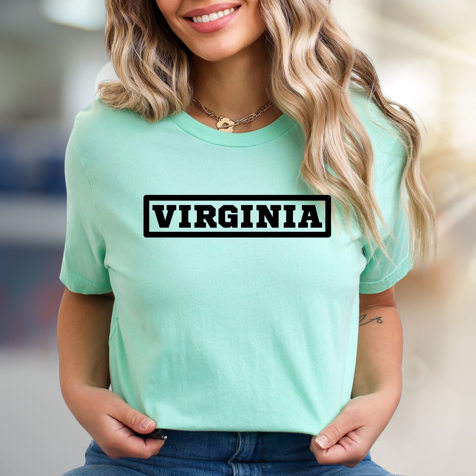 "VIRGINIA" Bold State Graphic Tee, a Hometown Pride Pick for Travelers