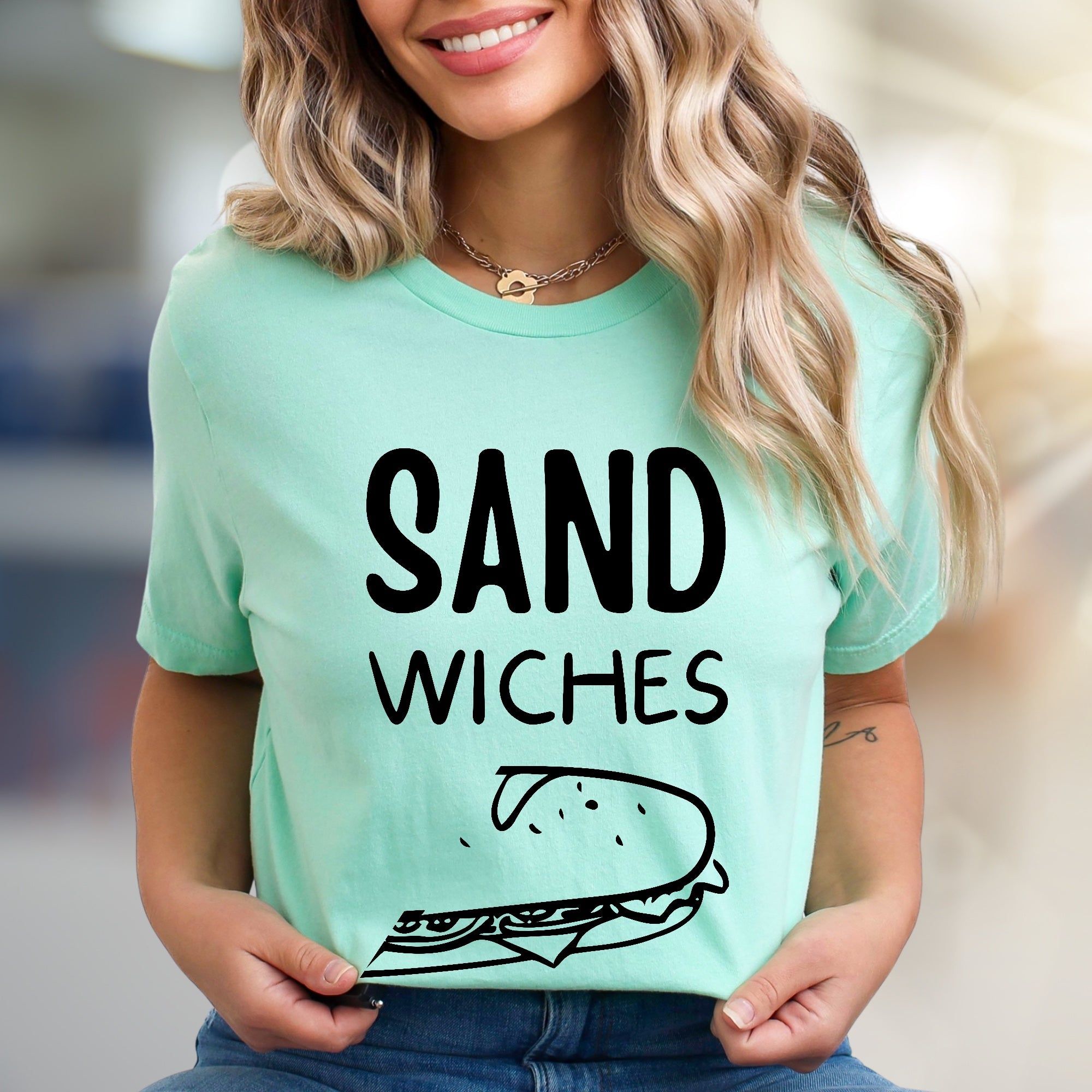"SAND WICHES" Lunch Break Graphic Tee, a Foodie Pick for Casual Days