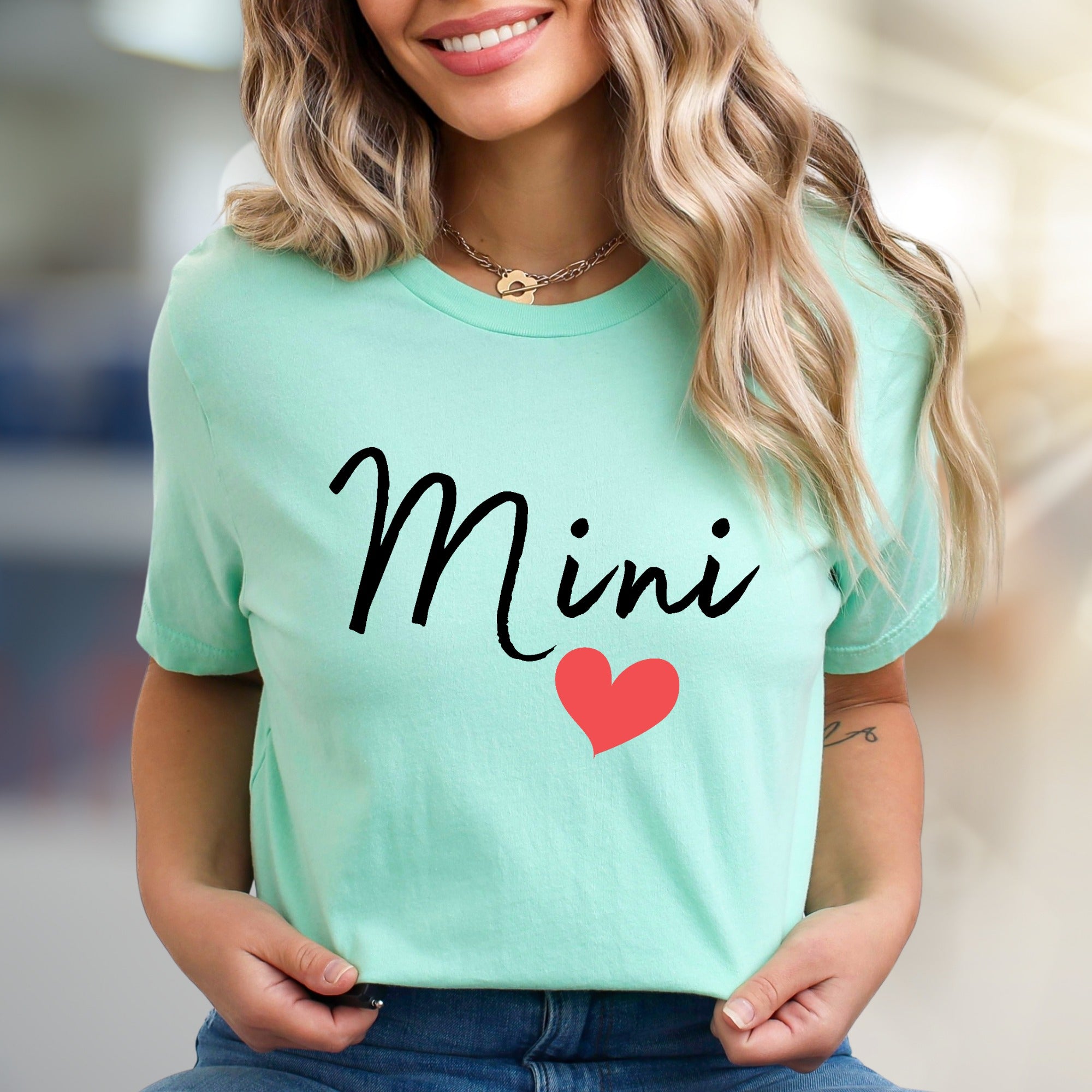 "Mini" Script Heart Graphic Tee, a Sweet Family Pick for Moms & Daughters