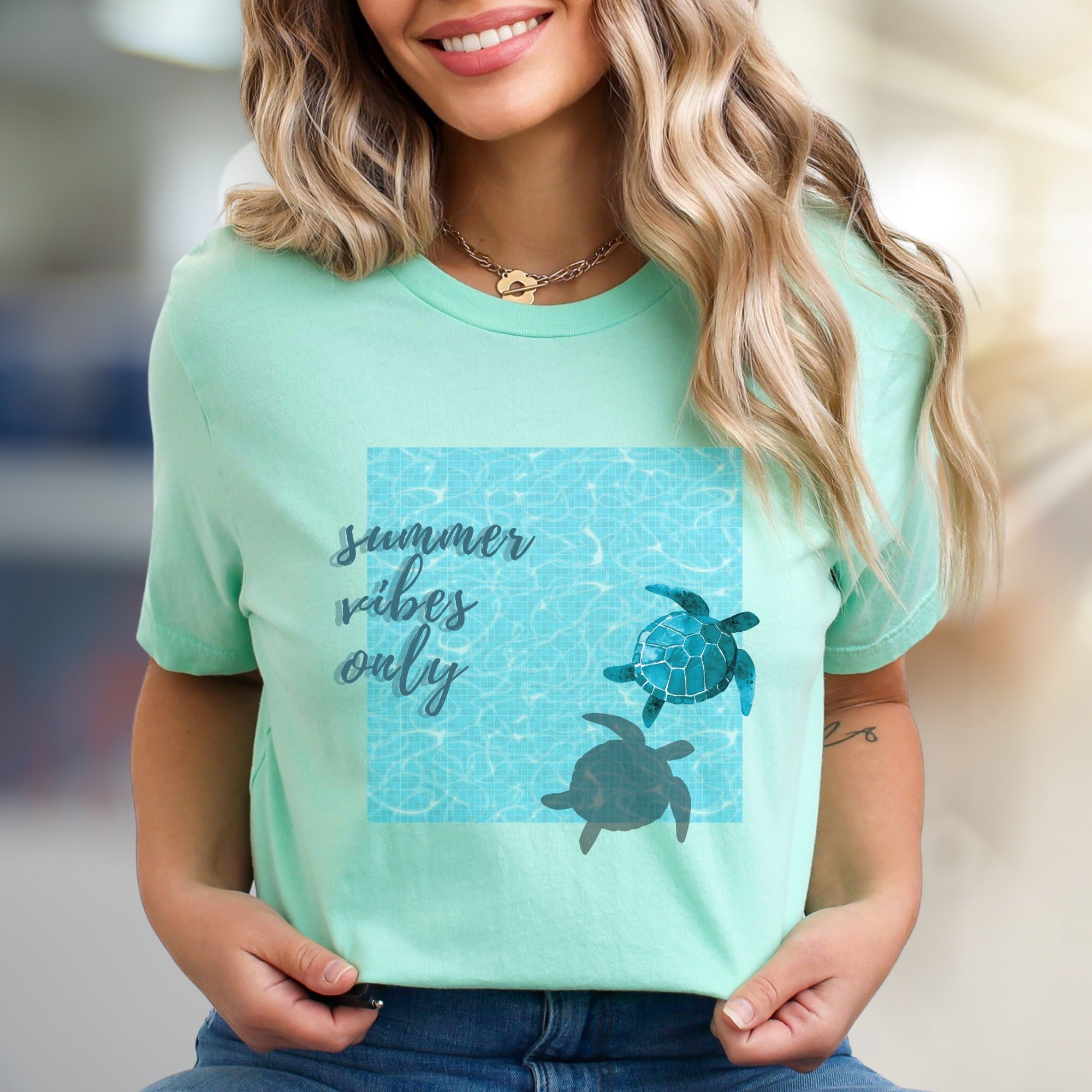 “Summer Vibes Only” Ocean Graphic Tee, a Coastal Pick for Beach Lovers