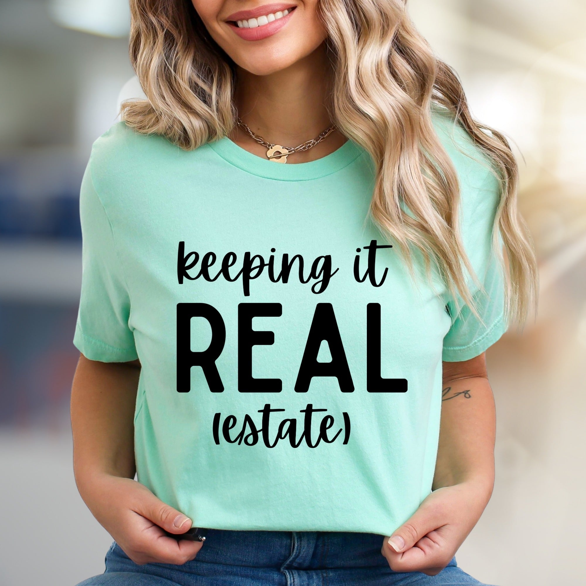 "keeping it REAL (estate)" Real Estate Graphic Tee, a Funny Industry Pick for Realtors