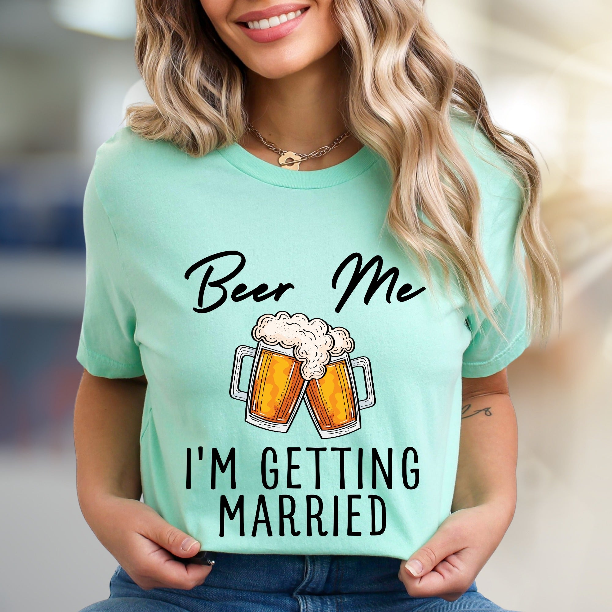 "Beer Me I'm Getting Married" Cheers Graphic Tee, a Bachelorette Party Pick for the Future Spouse