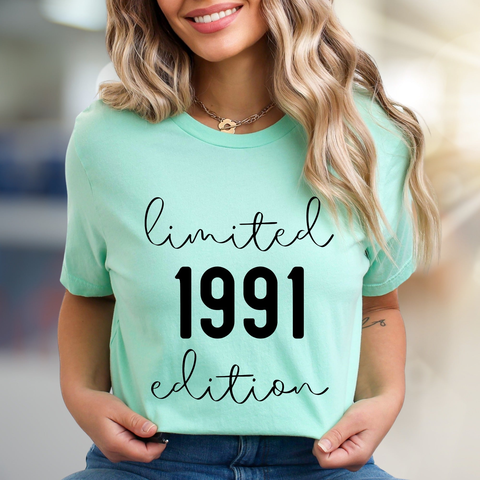 "limited 1991 edition" Birthday Graphic Tee, a Nostalgic Pick for Milestone Celebrations