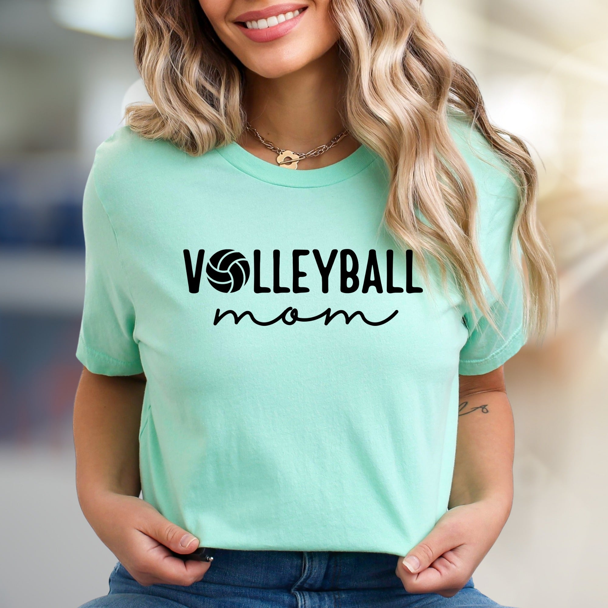 "Volleyball Mom" Sports Graphic Tee, a Supportive Fan Pick