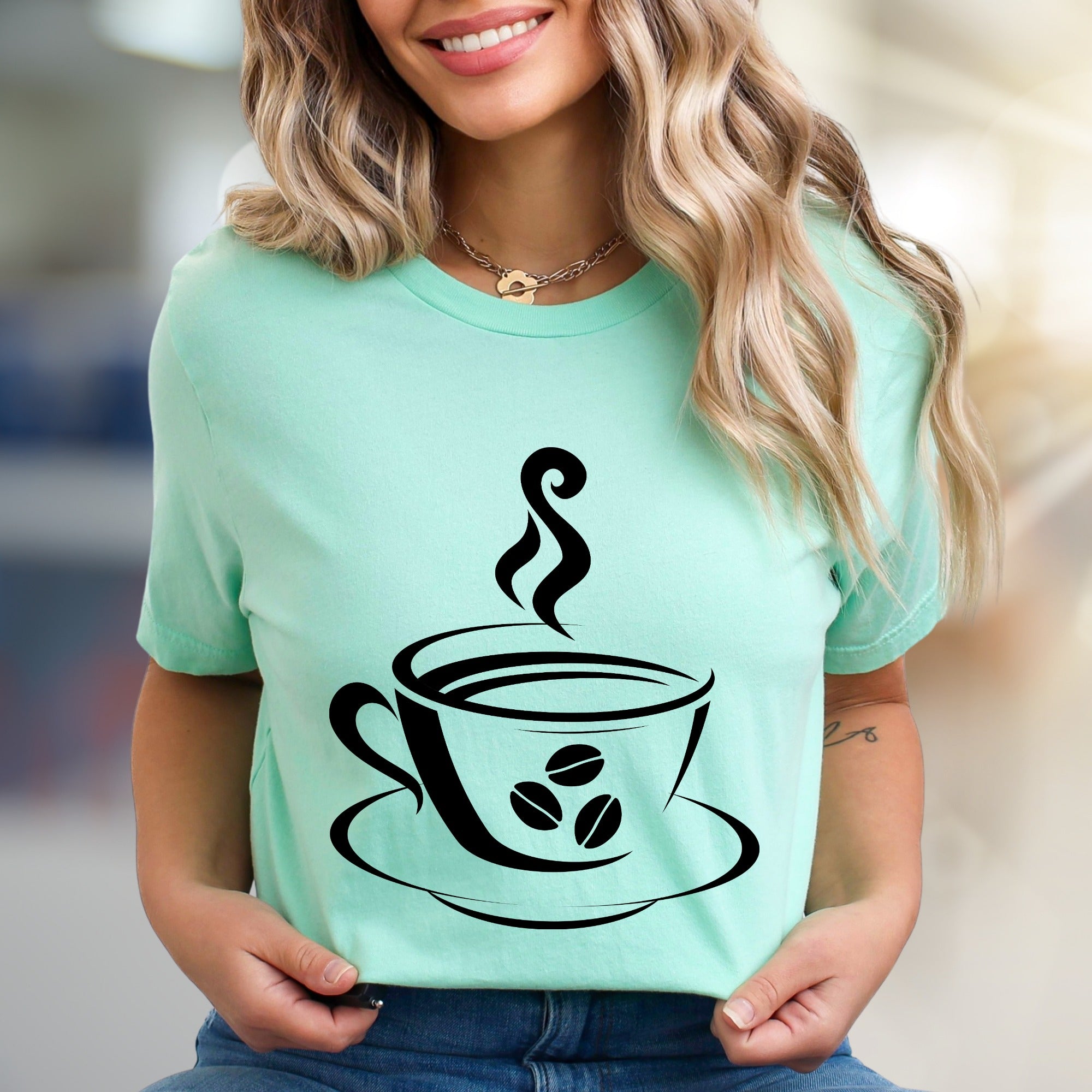 Steaming Coffee Cup Graphic Tee, a Barista Core Pick for Coffee Lovers