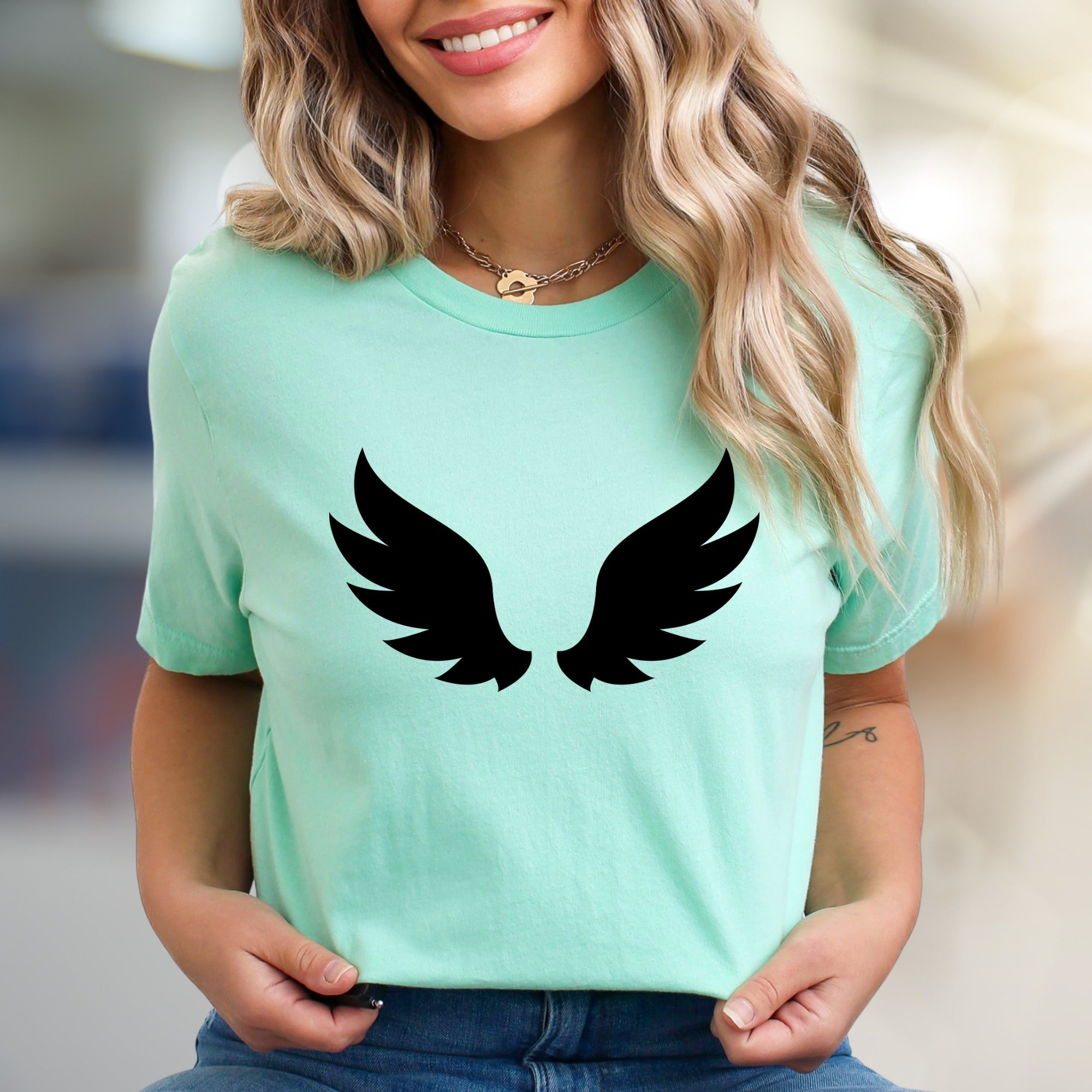 Angel Wings Graphic Tee, a Serene Statement Unisex Adult T-Shirt