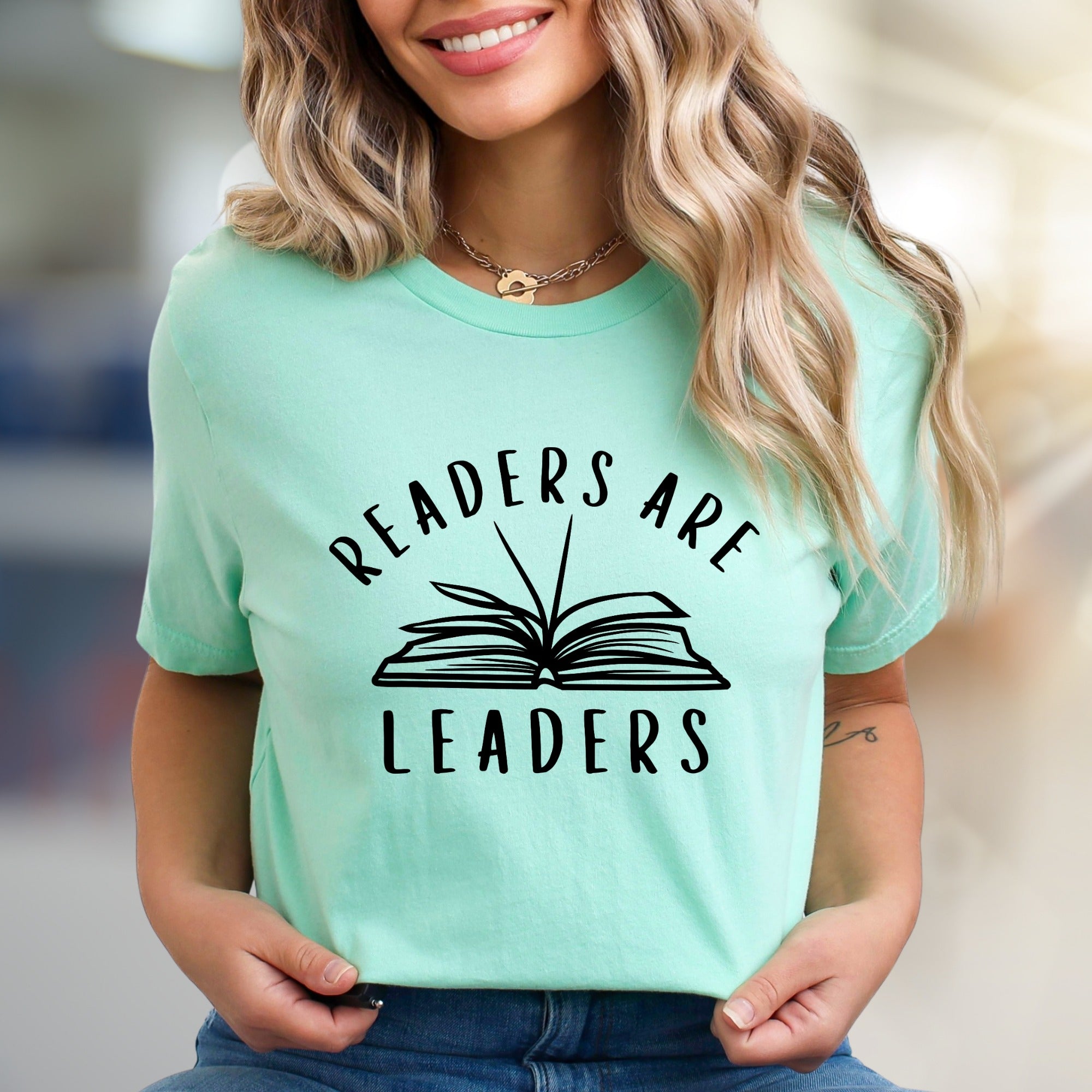 "Readers Are Leaders" Book Lover Graphic Tee, a Literary Pick for Intellectuals