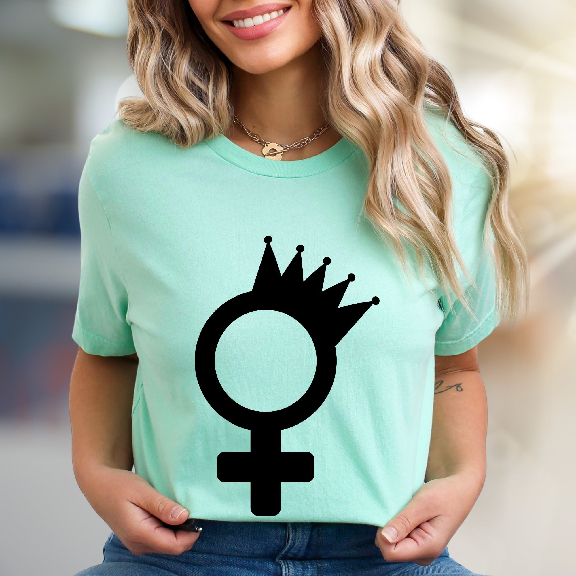 Queen Feminine Symbol | Empowerment Graphic Tee, a Statement Pick for Her
