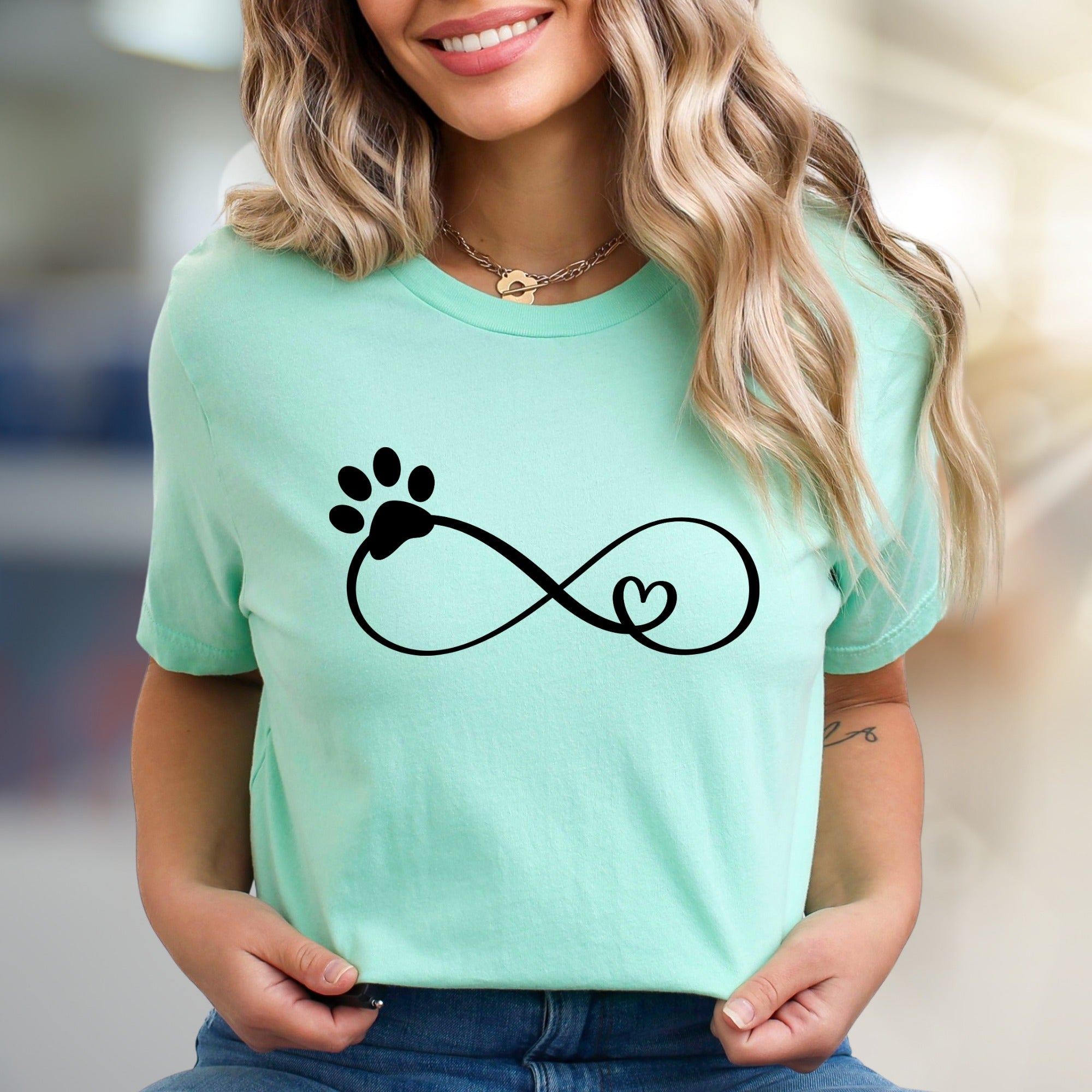 Paw Print Infinity Love Graphic Tee, a Pet Lover's Essential for All