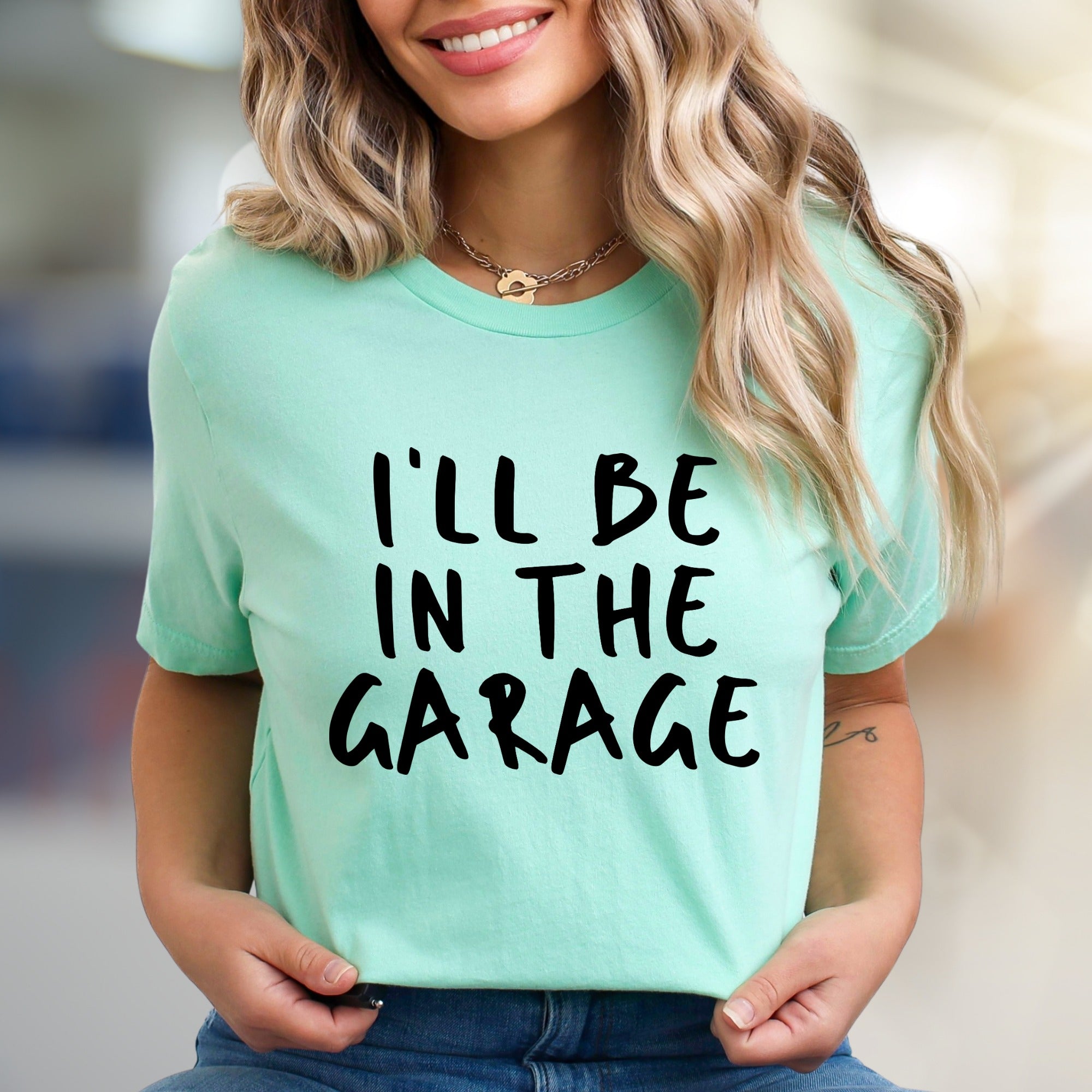 “I'll Be In The Garage” Mechanic Graphic Tee, a Car Enthusiast's Pick for Everyday Wear