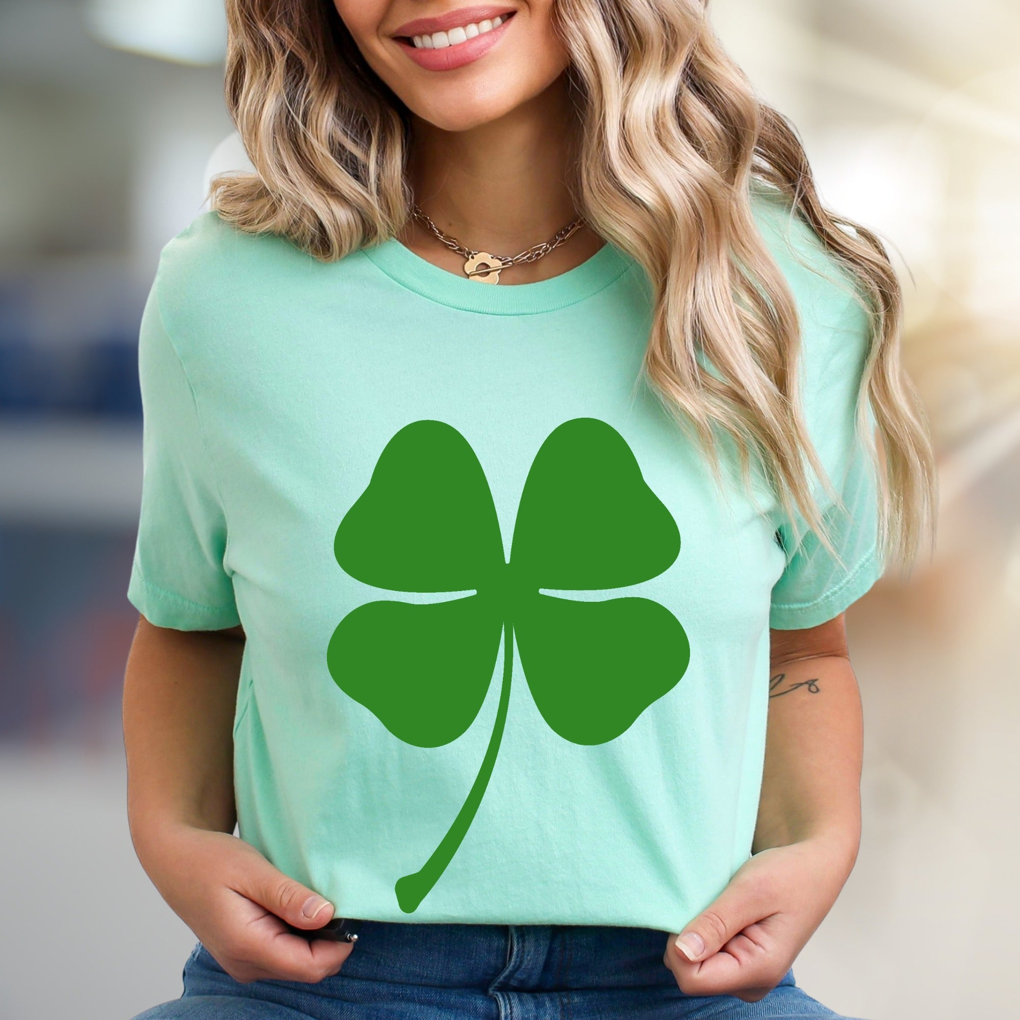 Four Leaf Clover Lucky Charm Graphic Tee, a St. Patrick's Day Pick for Everyone