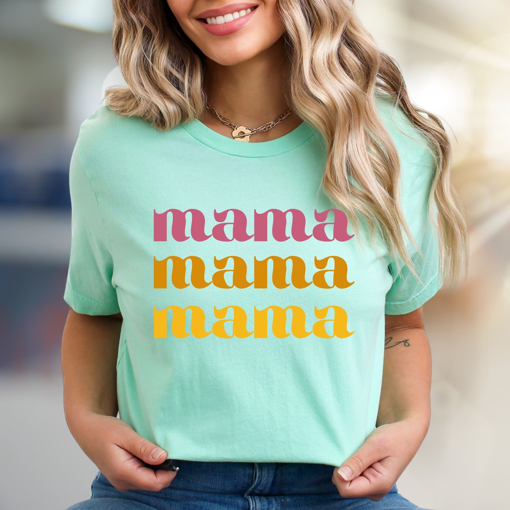 "Mama Mama Mama" Retro Graphic Tee, a Heartfelt Pick for Moms