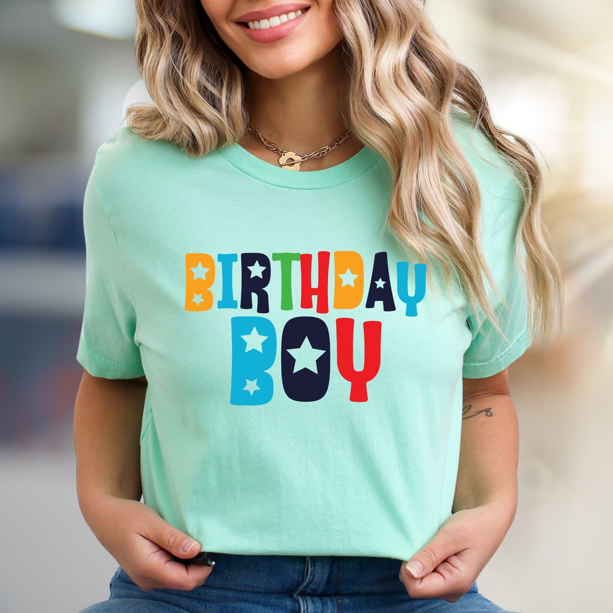 "BIRTHDAY BOY" Celebration Graphic Tee, a Fun Niche Pick for Party-Goers
