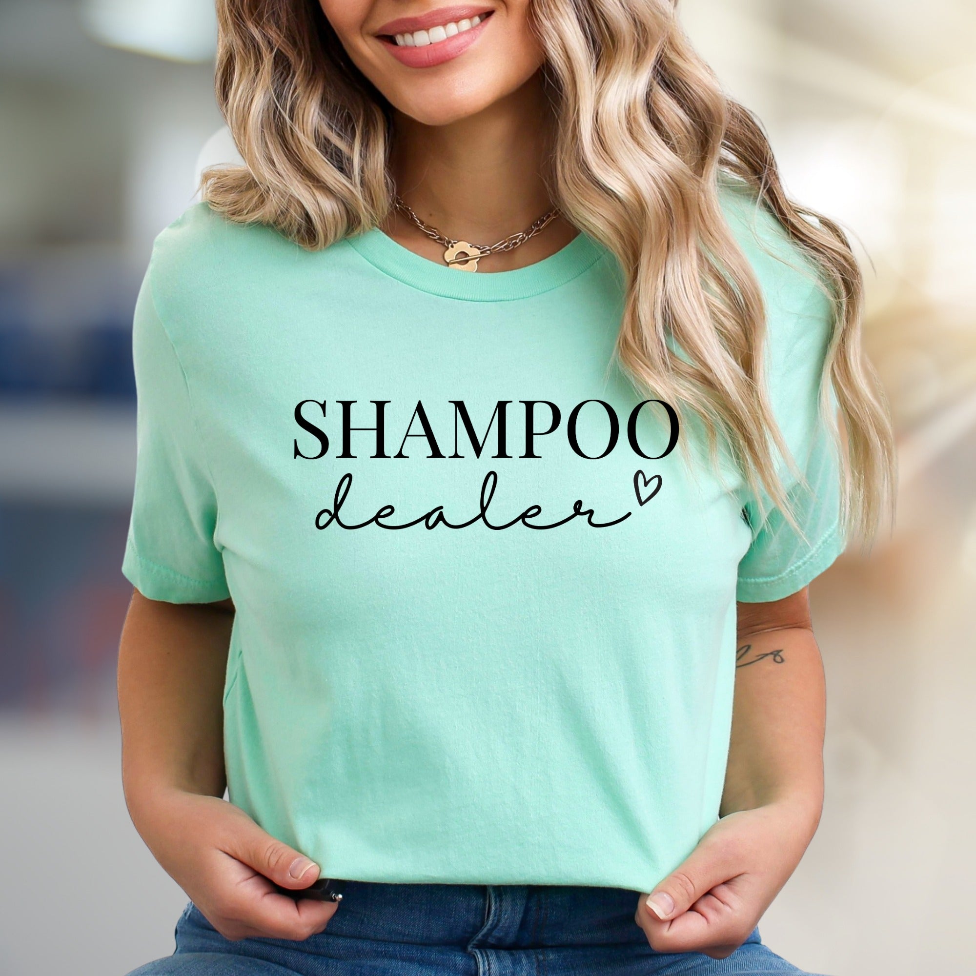 "Shampoo Dealer" Beauty Boss Graphic Tee, a Salon Professional Pick for Entrepreneurs