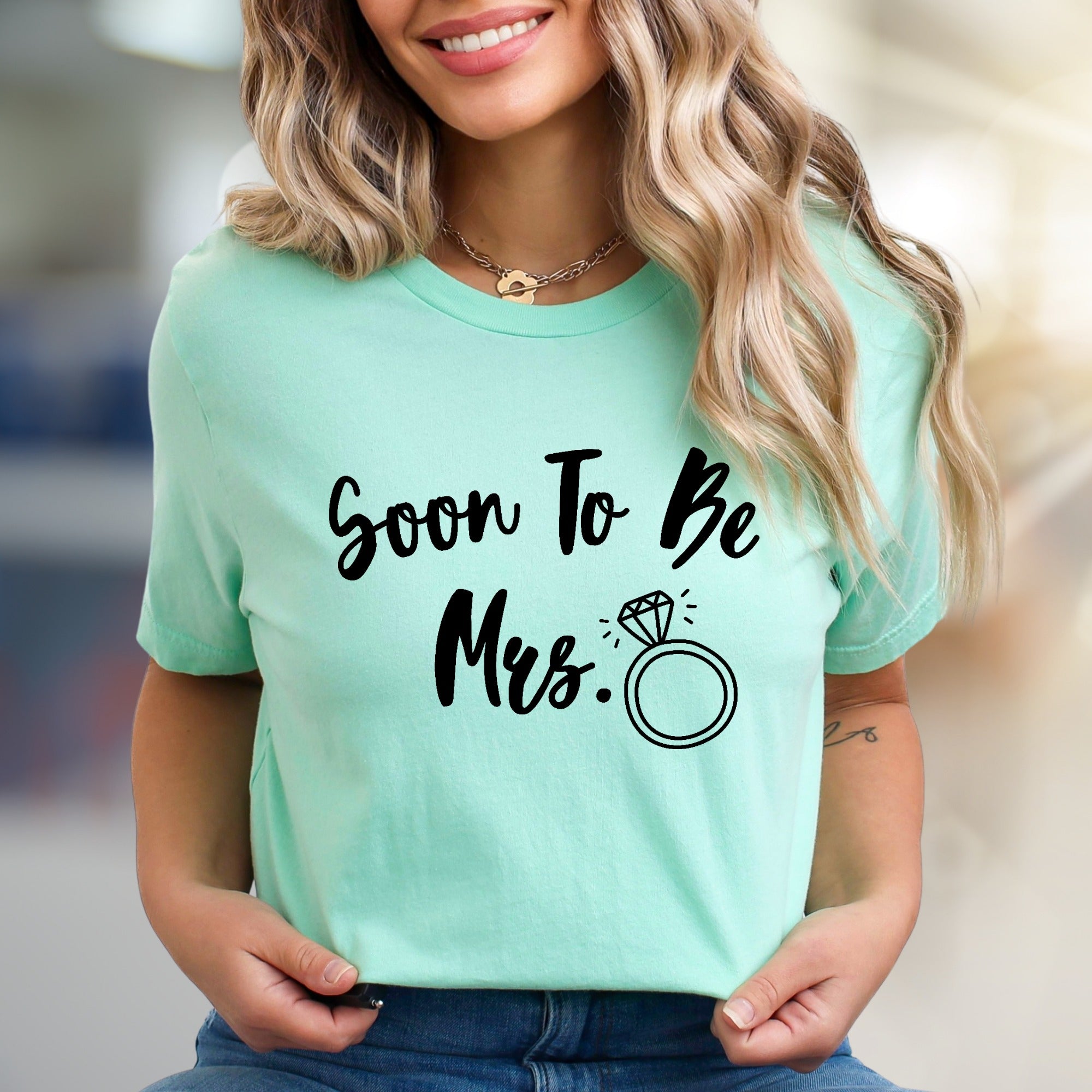 "Soon To Be Mrs." Sparkle Ring Graphic Tee, a Bridal Party Pick for Future Wives