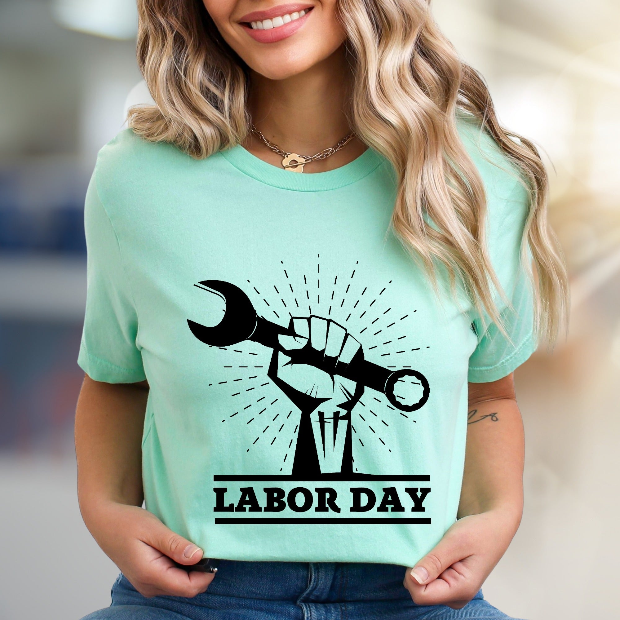 "Labor Day" Empowering Graphic Tee, a Celebration Pick for Hard Workers