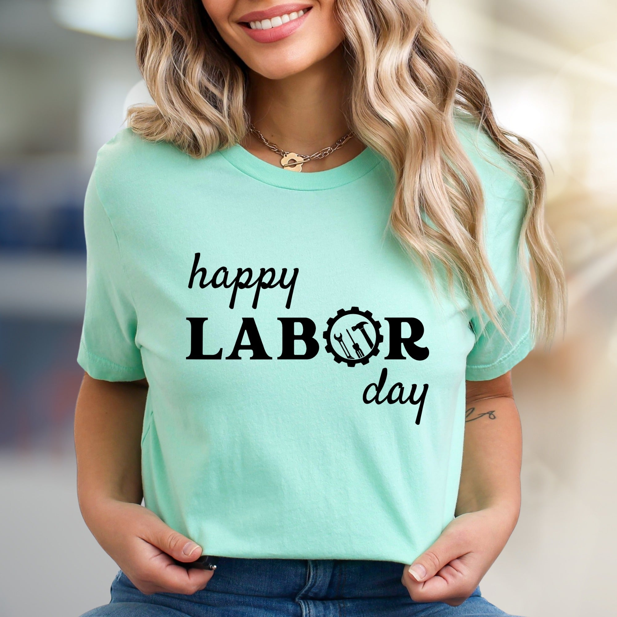 "happy LABOR day" Work & Tools Graphic Tee, a Celebration Pick for Everyone