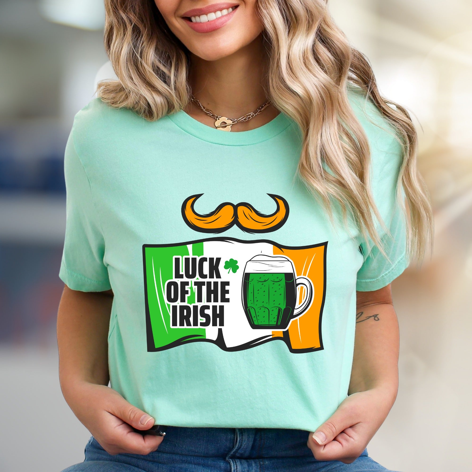 "Luck of the Irish" St. Patrick's Day Graphic Tee, a Festive Pick for Celebrants