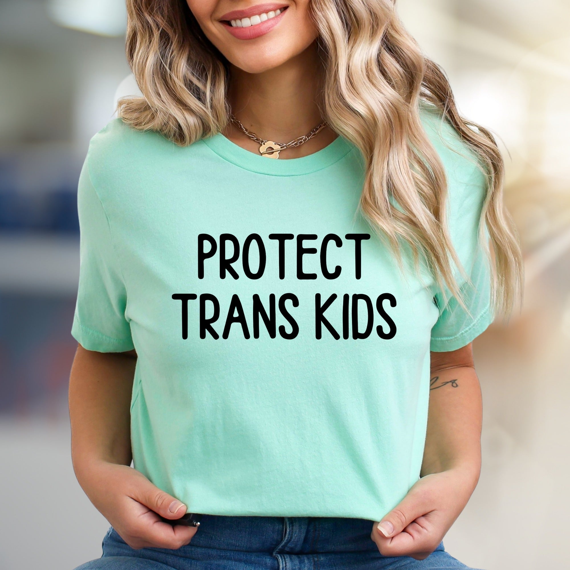 "PROTECT TRANS KIDS" Human Rights Graphic Tee, a Statement Pick for Advocates