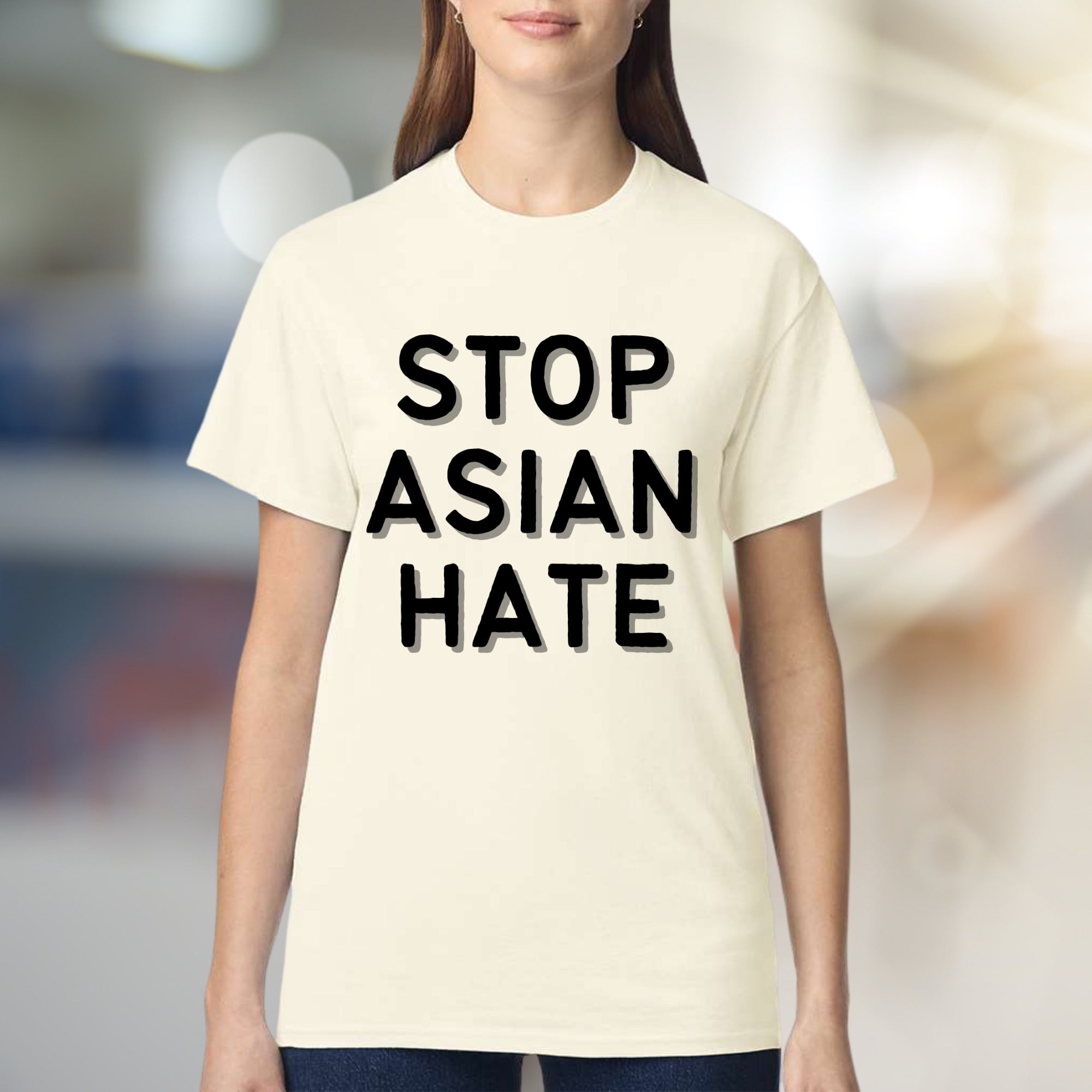 "STOP ASIAN HATE" Bold Statement Graphic Tee, a Stand for Unity for Activists