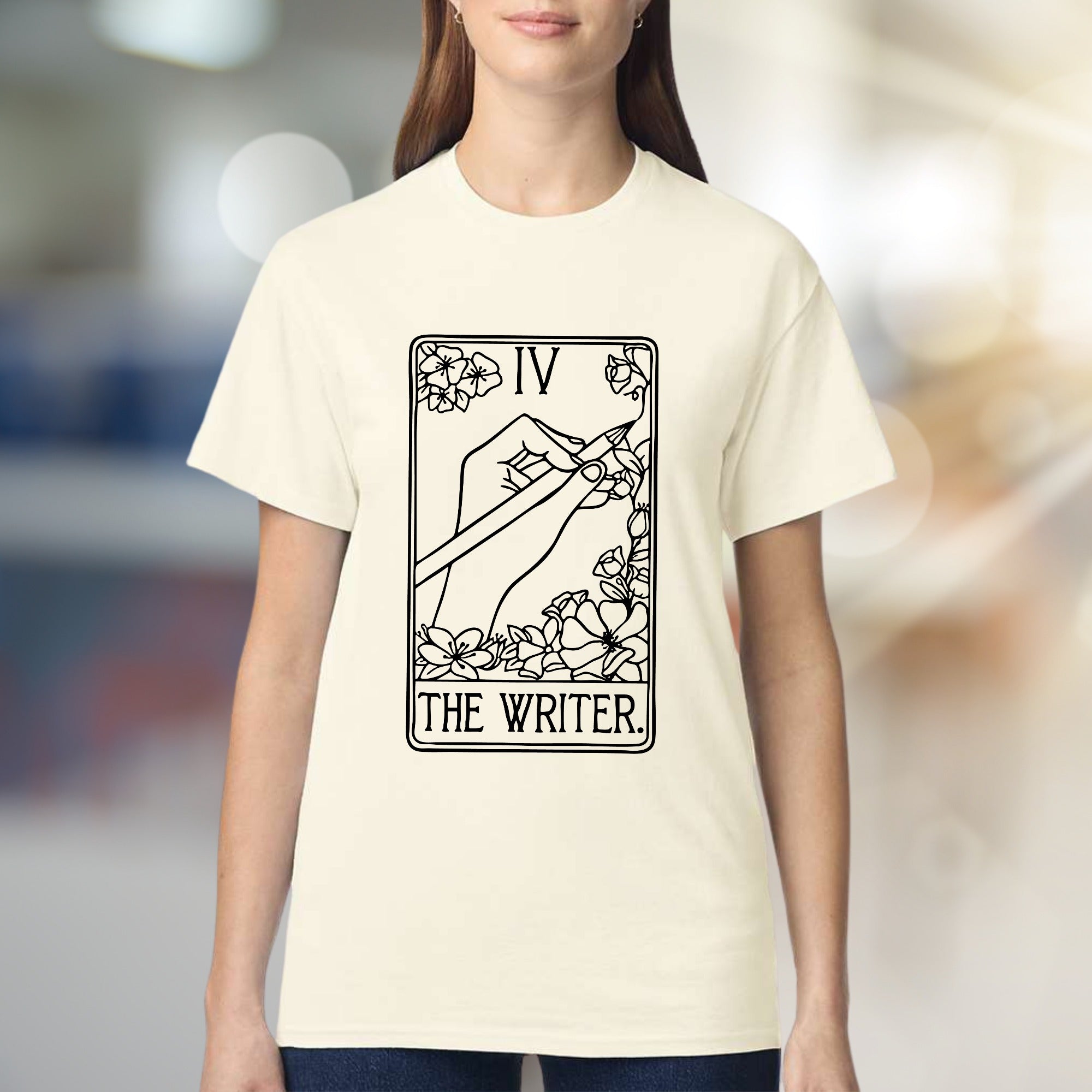 "THE WRITER." Tarot Card Graphic Tee, A Creative Soul's Statement Piece