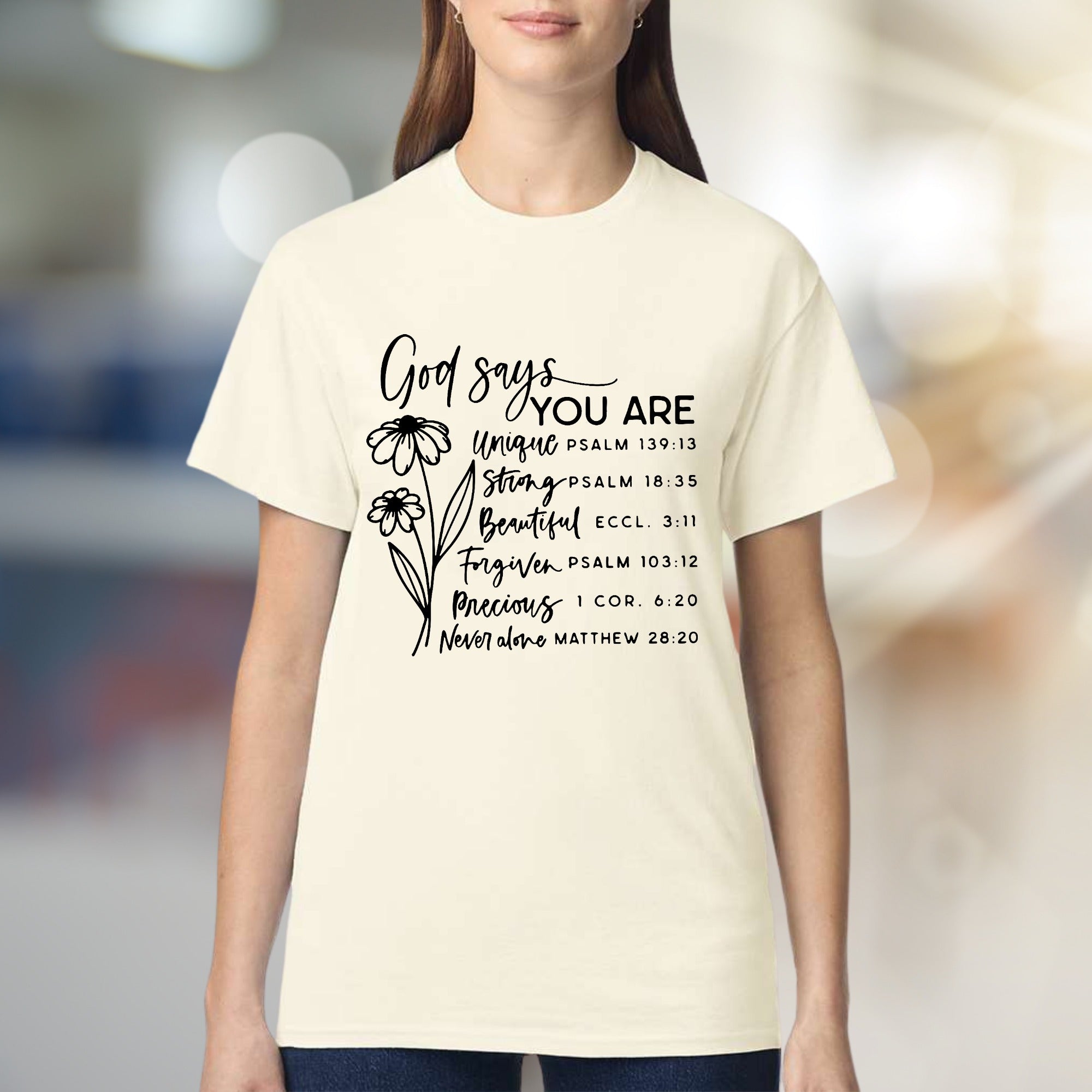 "God Says You Are" Affirmation Graphic Tee, an Uplifting Pick for Believers