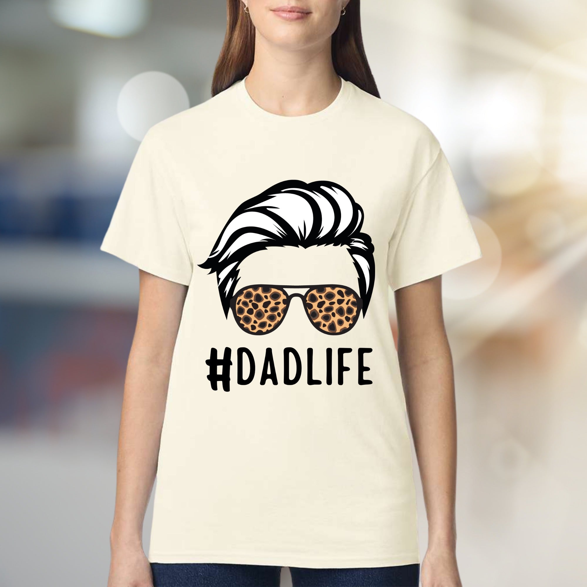 #DADLIFE Leopard Print Sunglasses Graphic Tee, a Father's Day Pick for Cool Dads