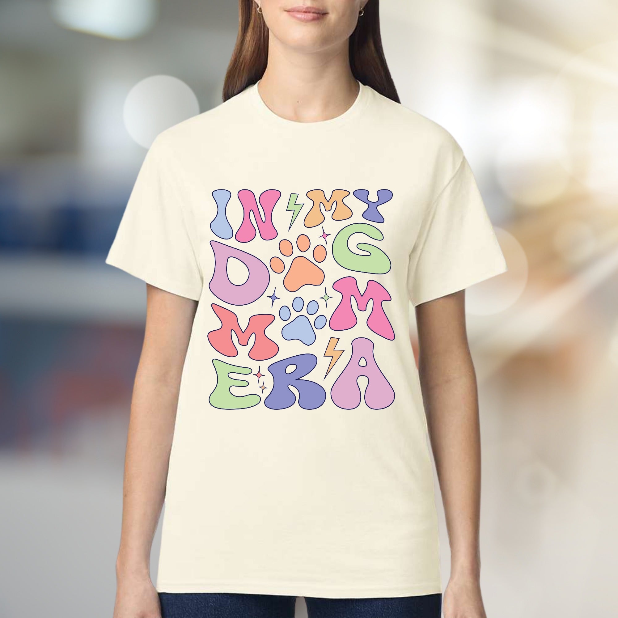 "In My Dog Mom Era" Retro Graphic Tee, a Pawsitive Vibe for Pet Lovers