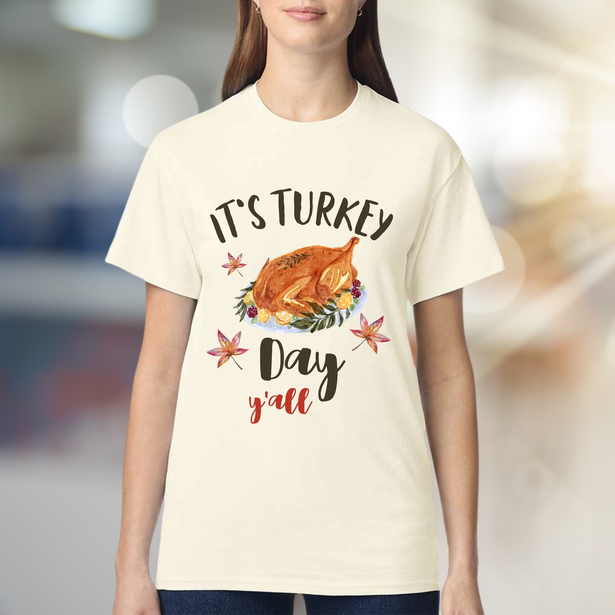 "It's Turkey Day Y'all" Thanksgiving Graphic Tee, a Festive Pick for Celebration