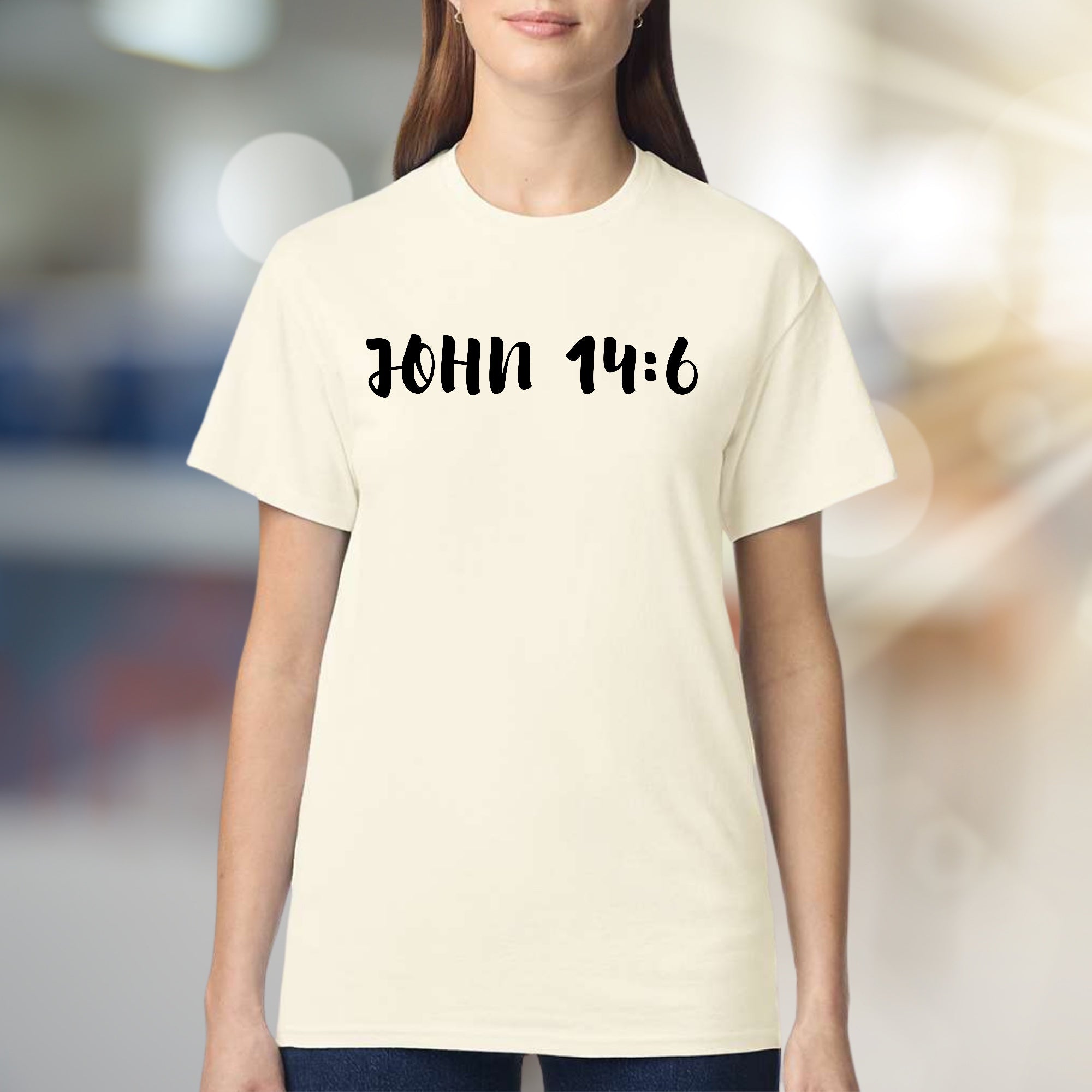 "John 14:6" Scriptural Graphic Tee, an Inspirational Pick for Believers