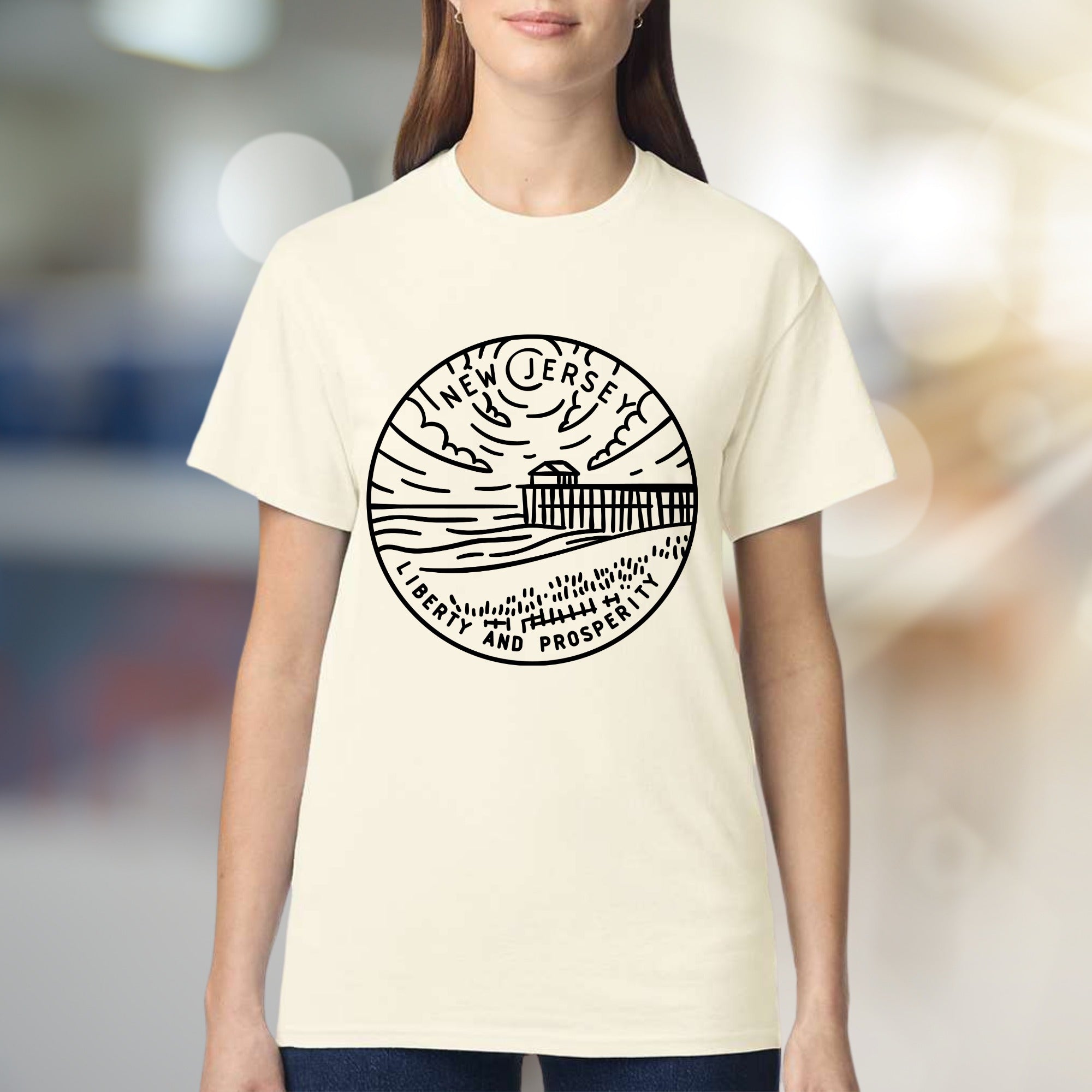"NEW JERSEY LIBERTY AND PROSPERITY" State Seal Graphic Tee, a Heritage Pick for Locals