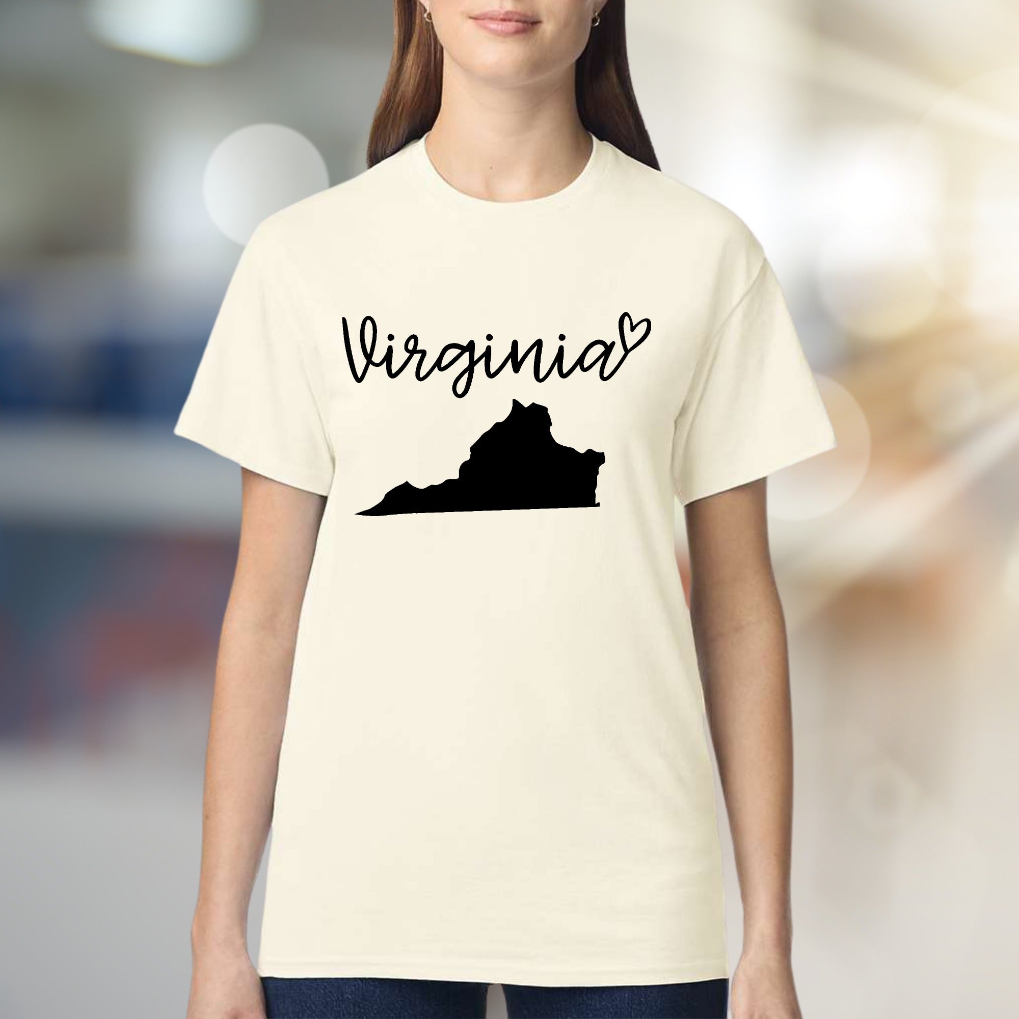 "Virginia" State Outline Graphic Tee, a Hometown Pride Pick for Enthusiasts