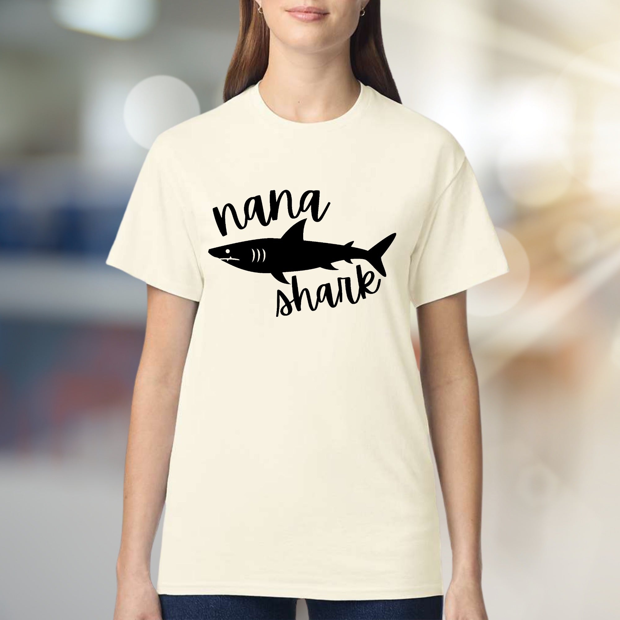 "Nana Shark" Family Fun Graphic Tee, a Heartfelt Pick for Grandmothers