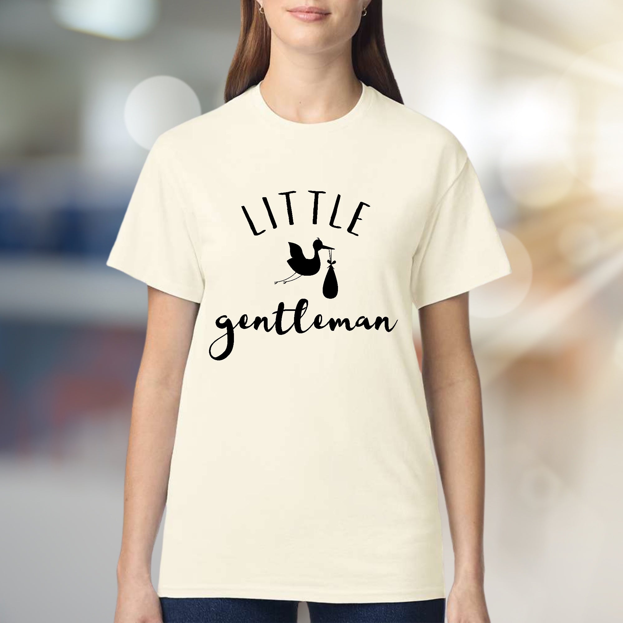 Little Gentleman Stork Graphic Tee, a Pregnancy Annoucement Pick for Expecting Parents