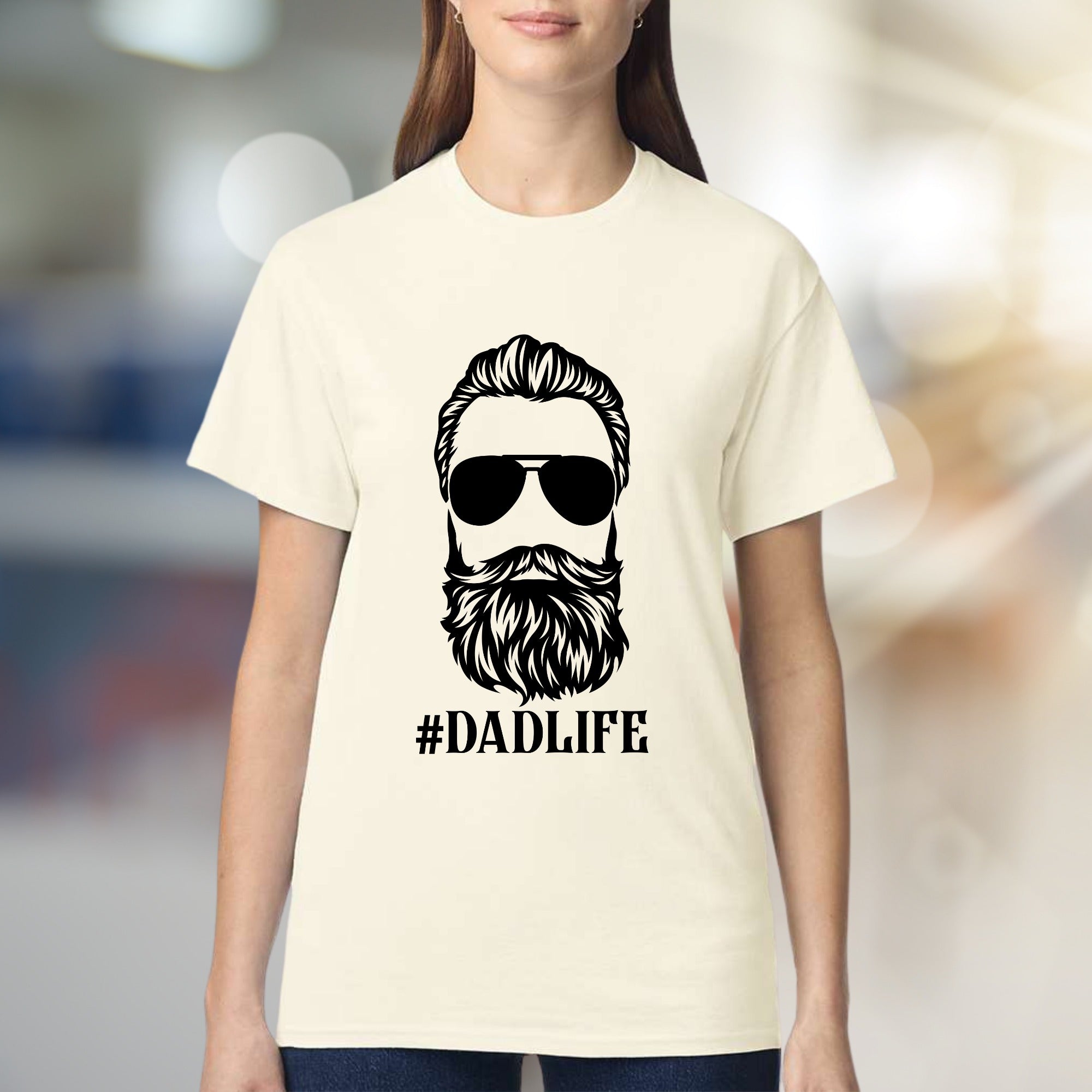 "#DADLIFE" Bearded Guy Graphic Tee, a Father's Day Pick for Cool Dads