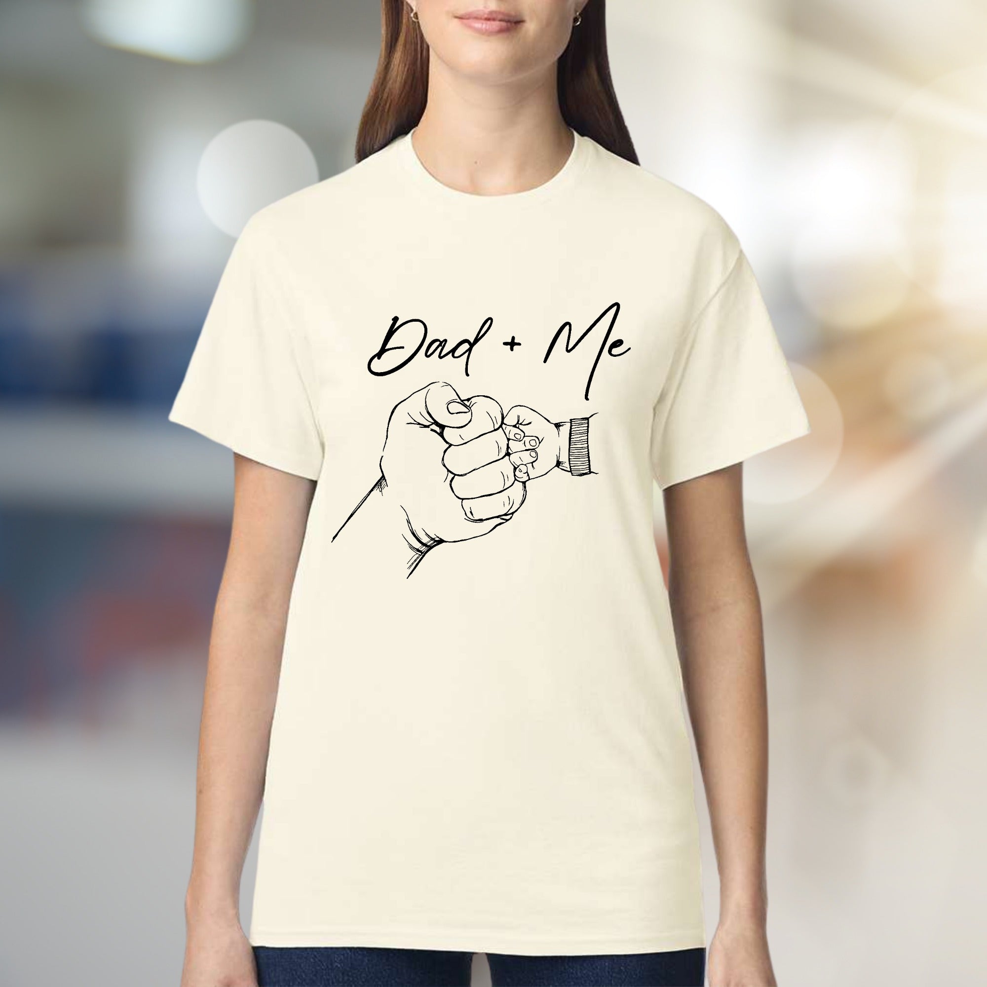 "Dad + Me" Interlocking Hands Graphic Tee, a Heartfelt Keepsake for Parents