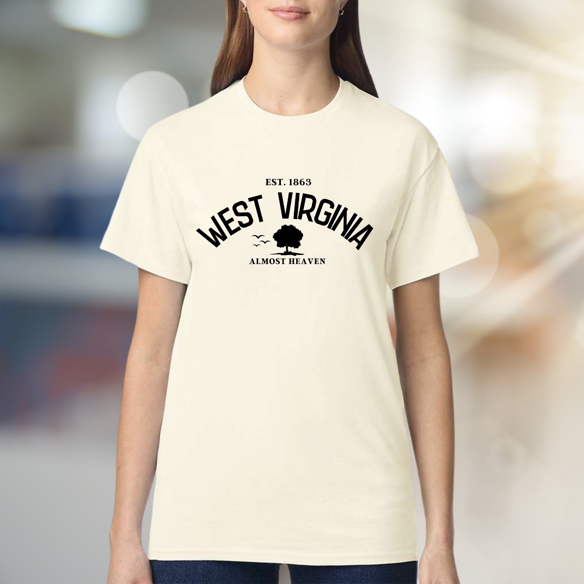 "West Virginia Almost Heaven" State Pride Graphic Tee, a Heritage-Inspired Pick for Nature Lovers