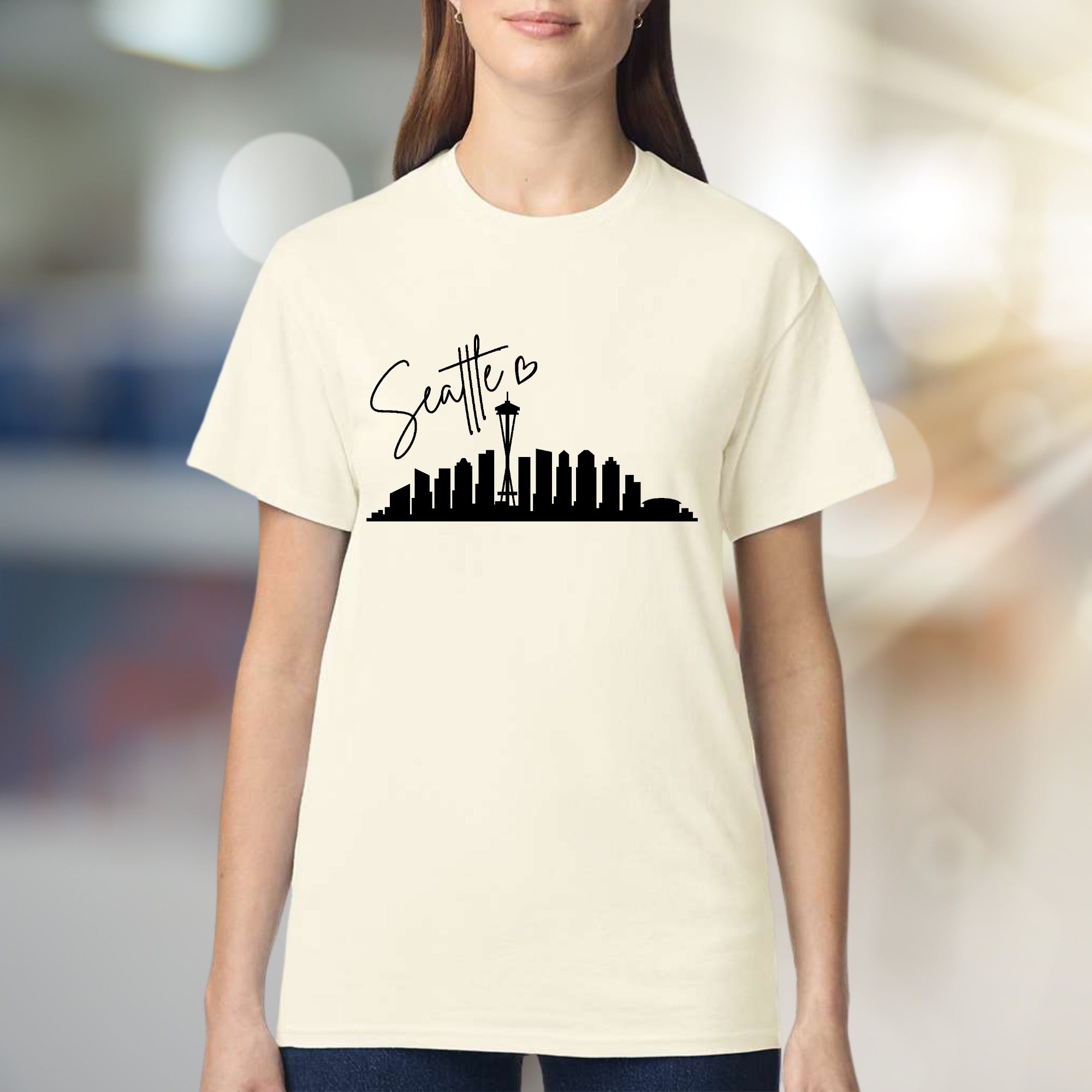 "Seattle" Skyline Graphic Tee, a PNW Style Pick for City Lovers