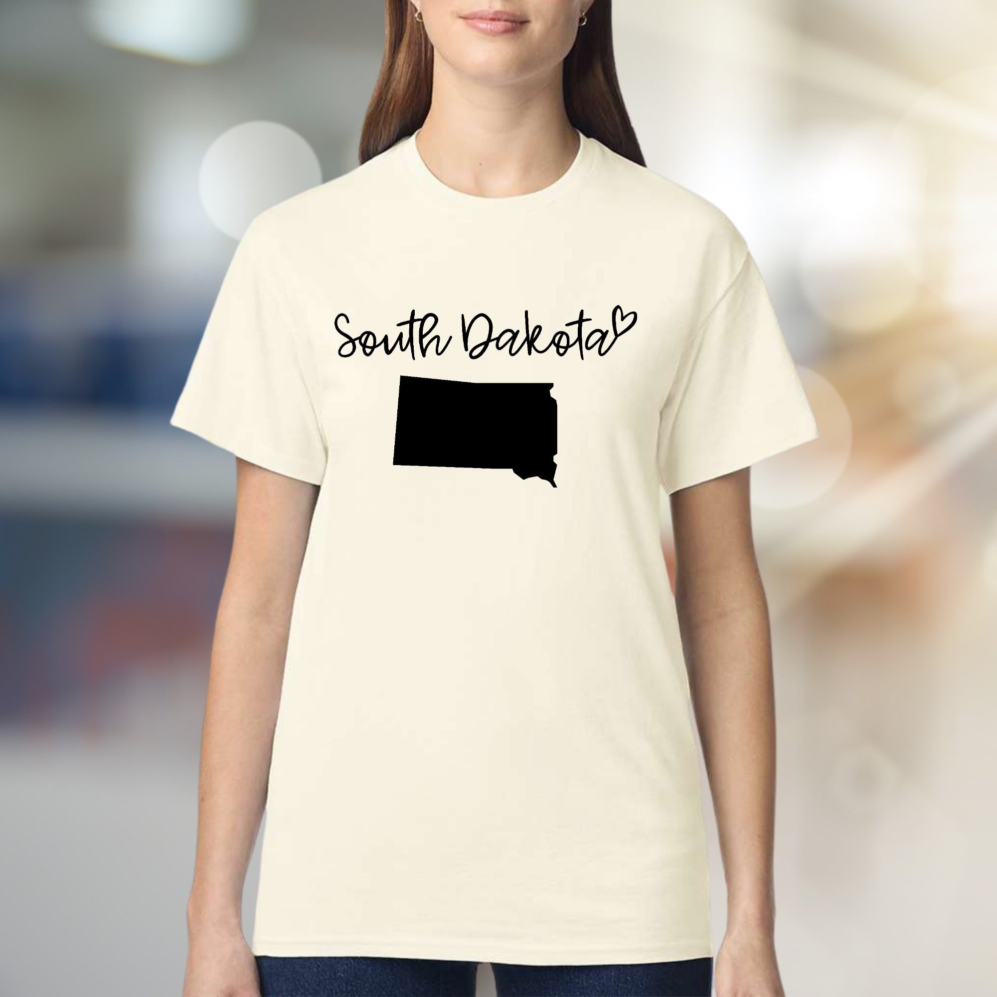 "South Dakota" State Outline Graphic Tee, A Home State Pick for Proud Residents