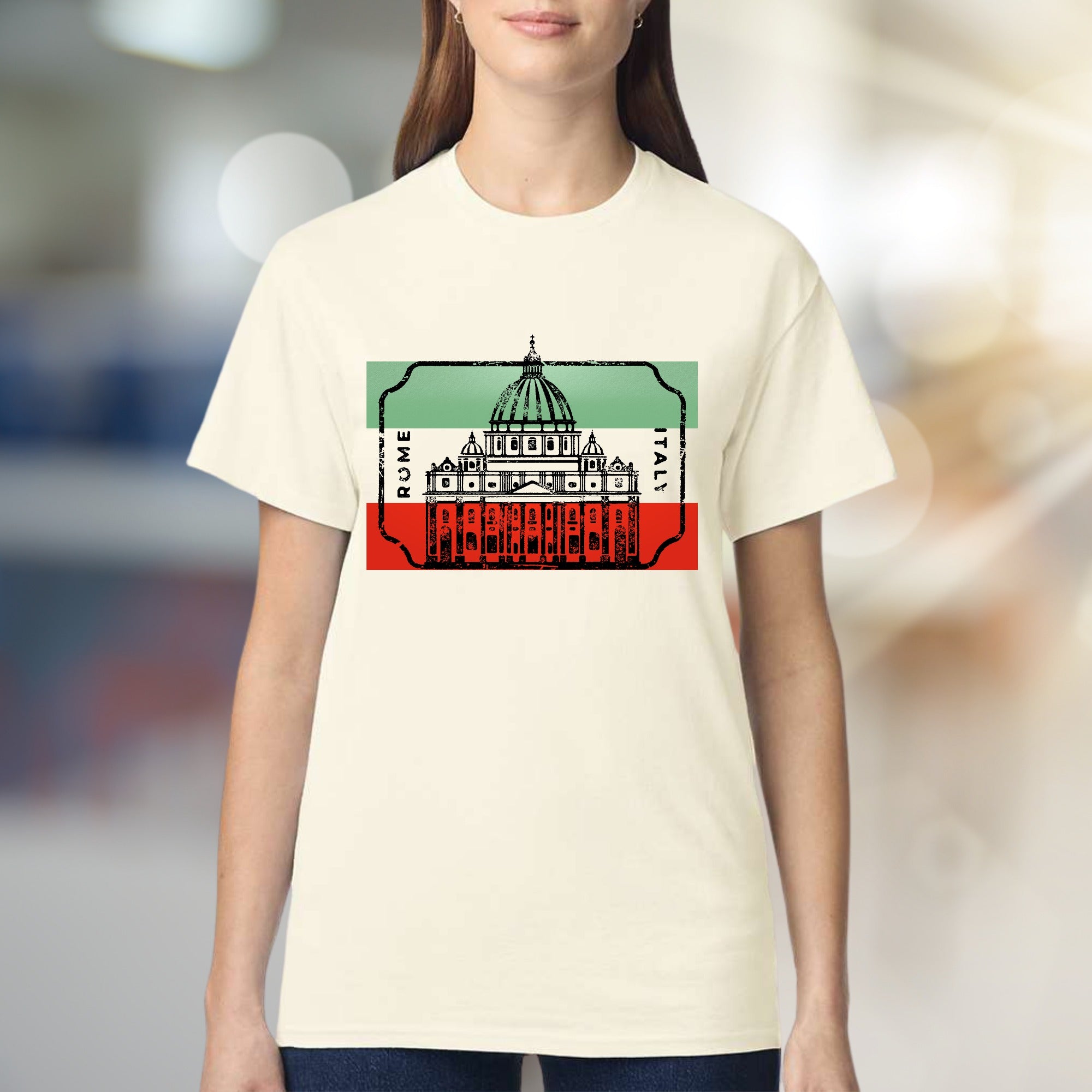 "ROME ITALY" Vatican City Travel Graphic Tee, a European Souvenir for Globetrotters