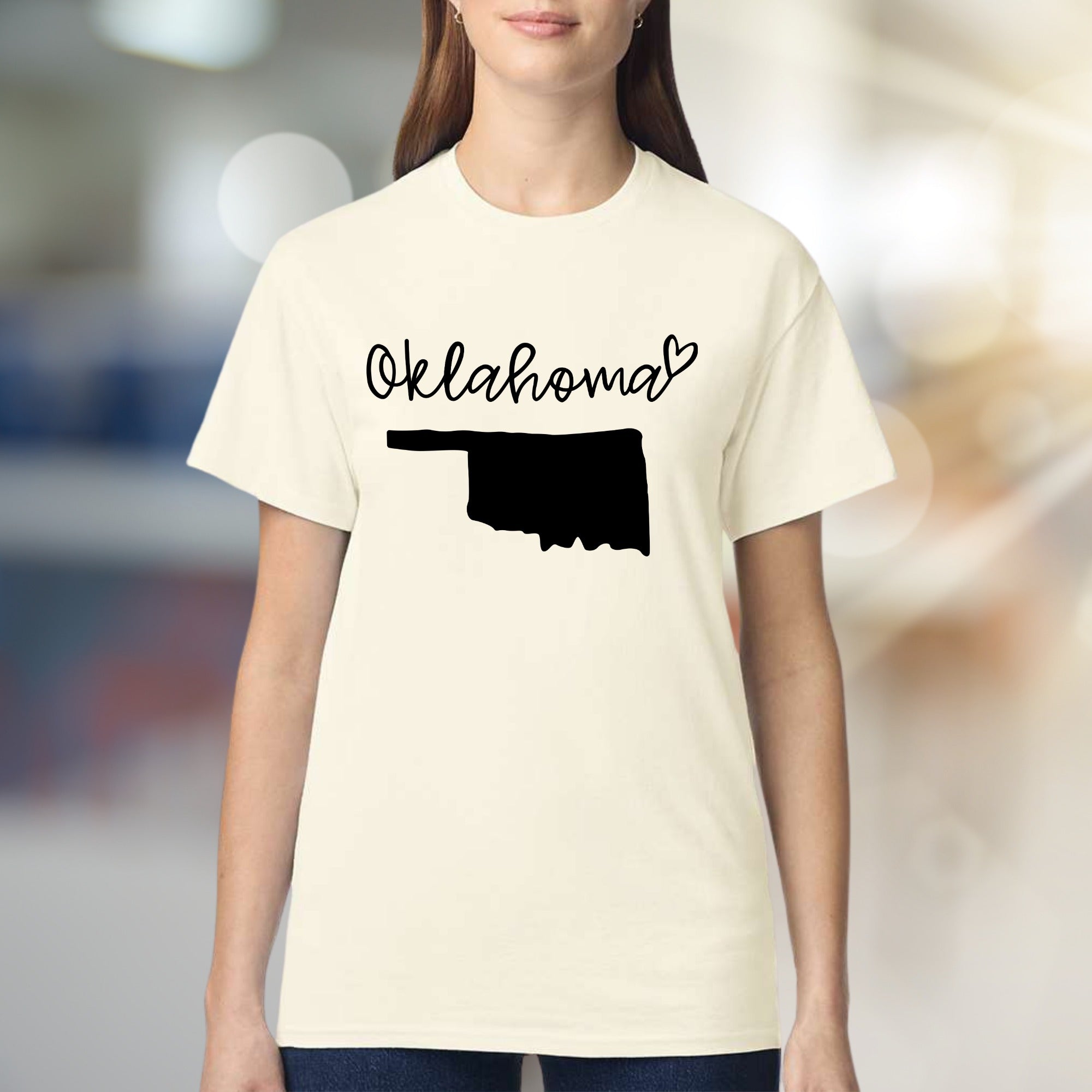 "Oklahoma" State Map Graphic Tee, a Hometown Pride Pick for State Lovers