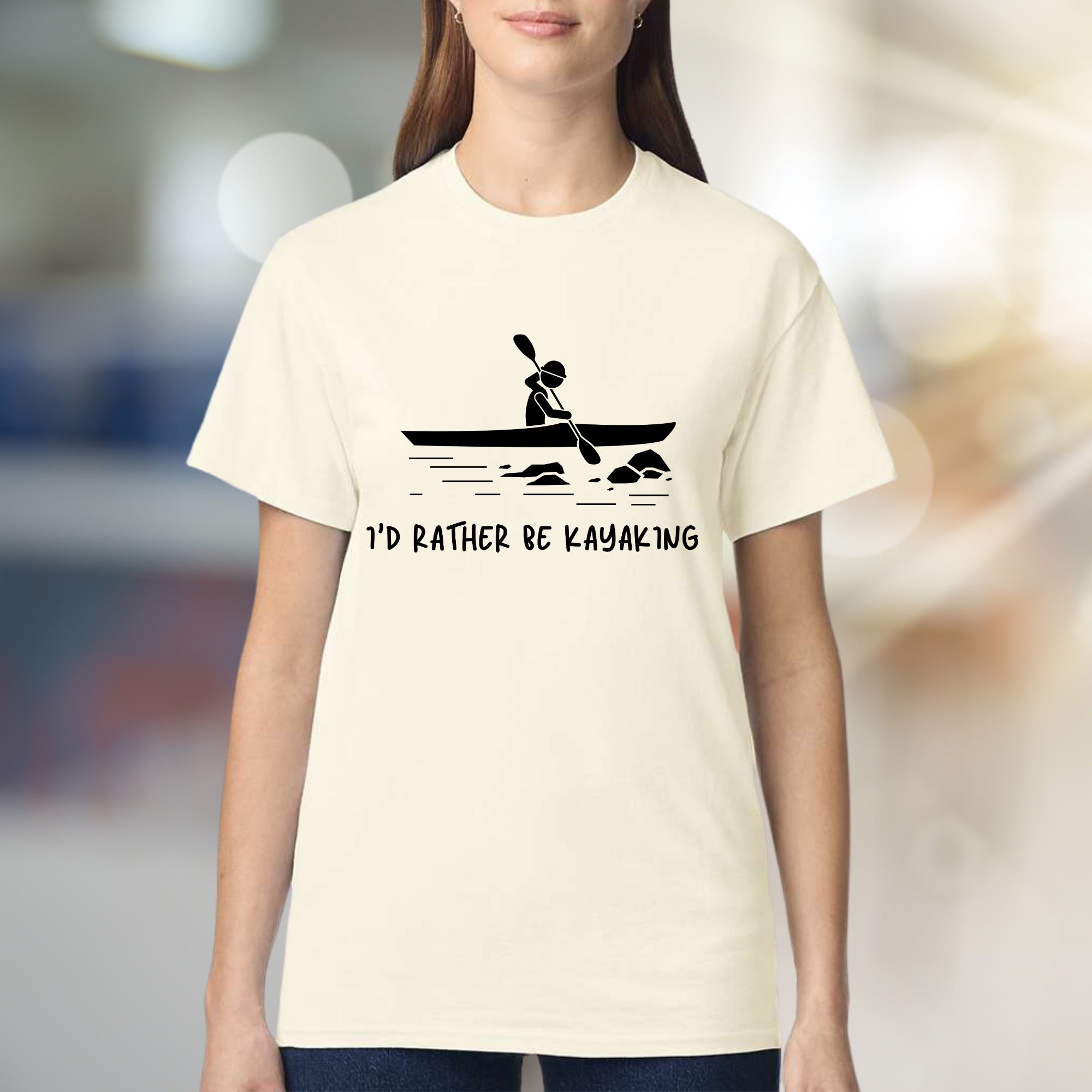 "I'd Rather Be Kayaking" Outdoorsy Graphic Tee, a Water Sport Pick for Adventurers