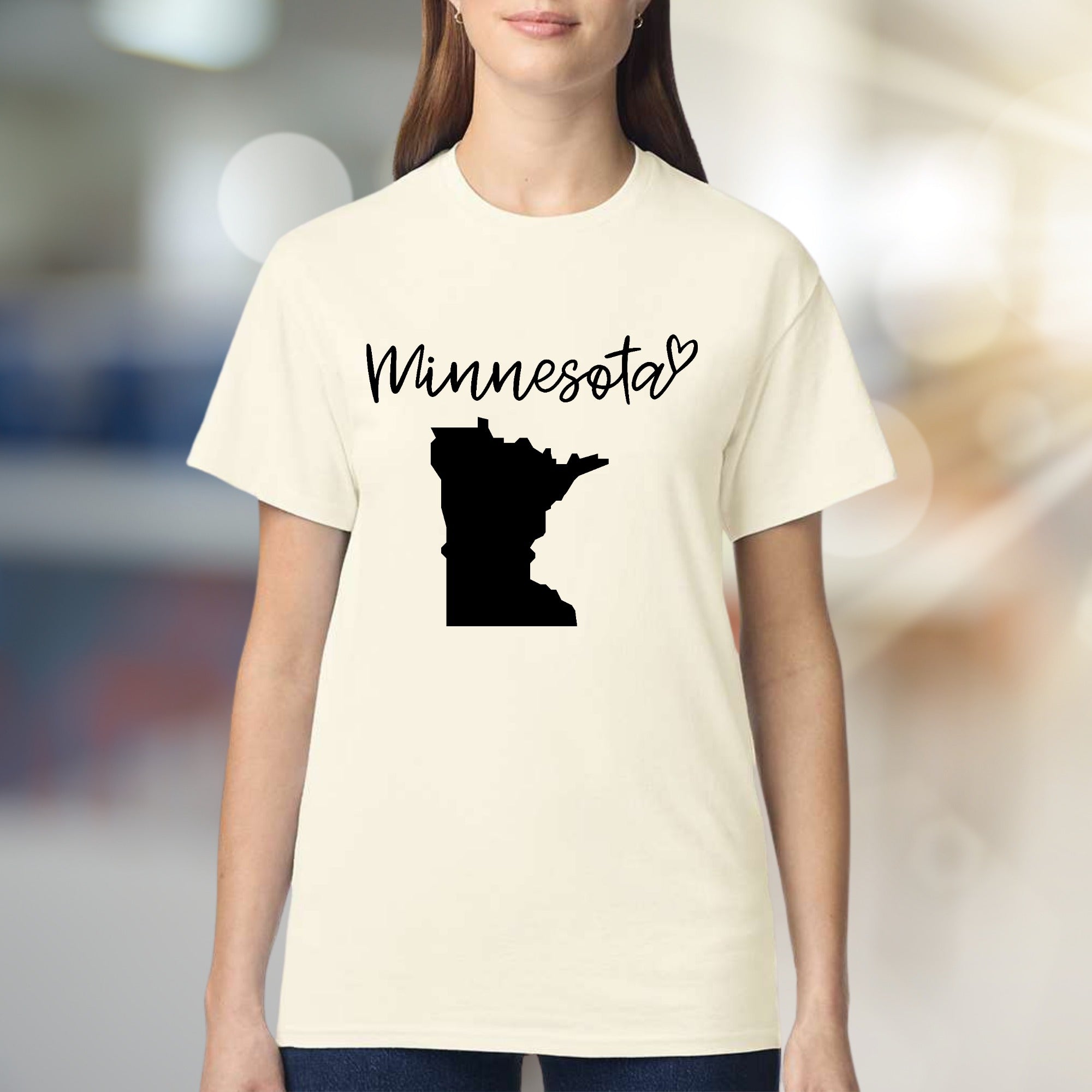 "Minnesota" State Love Graphic Tee, a Hometown Pride Pick for Enthusiasts