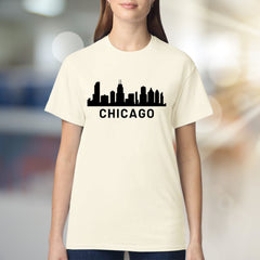 "CHICAGO" Skyline Graphic Tee, an Urban Chic Pick for City Lovers