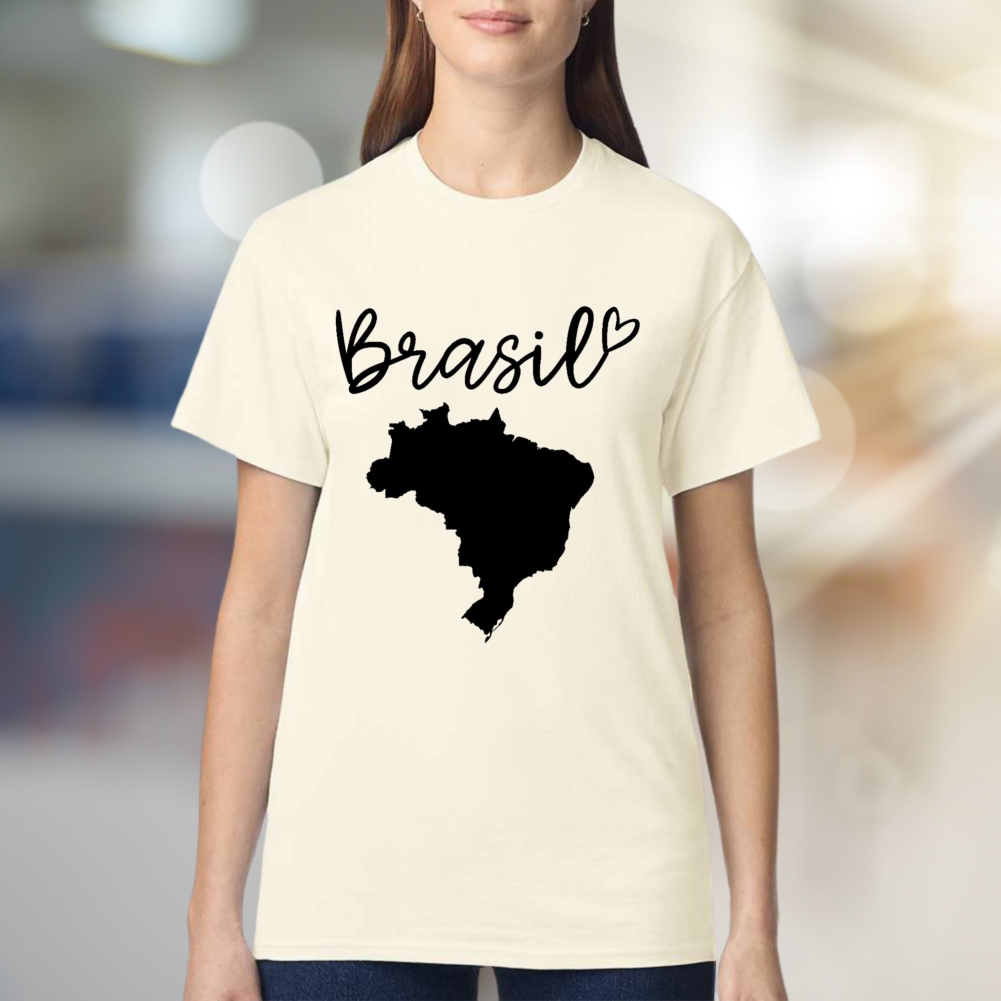 "Brasil" Map Graphic Tee, a Patriotic Pick for Travelers & Culture Lovers